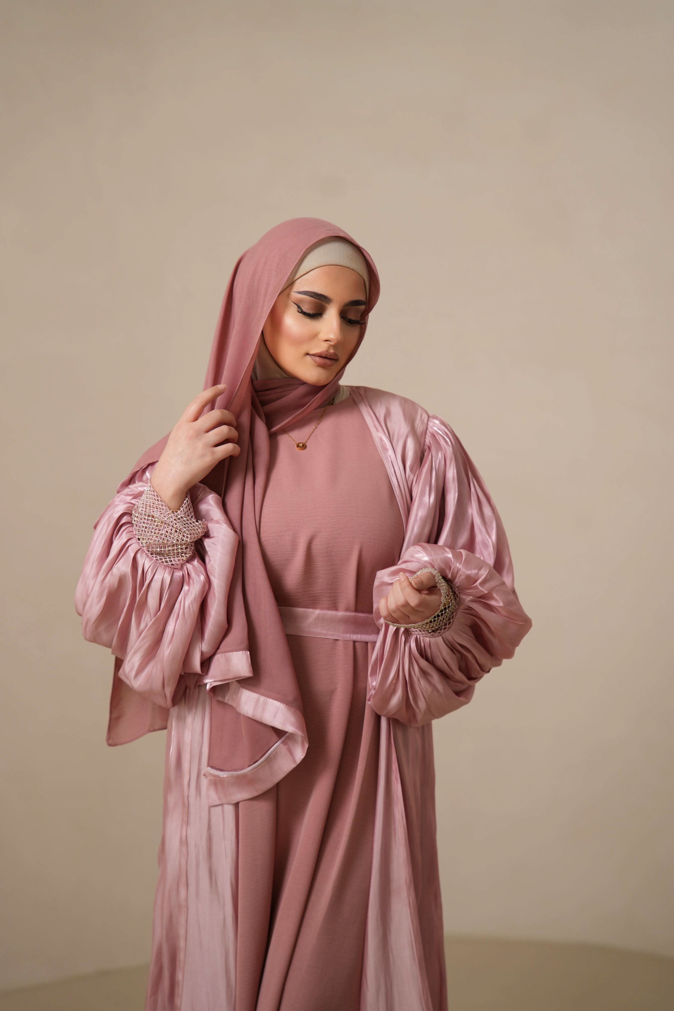 Dubai Abaya - Pink - Losyana.Shop