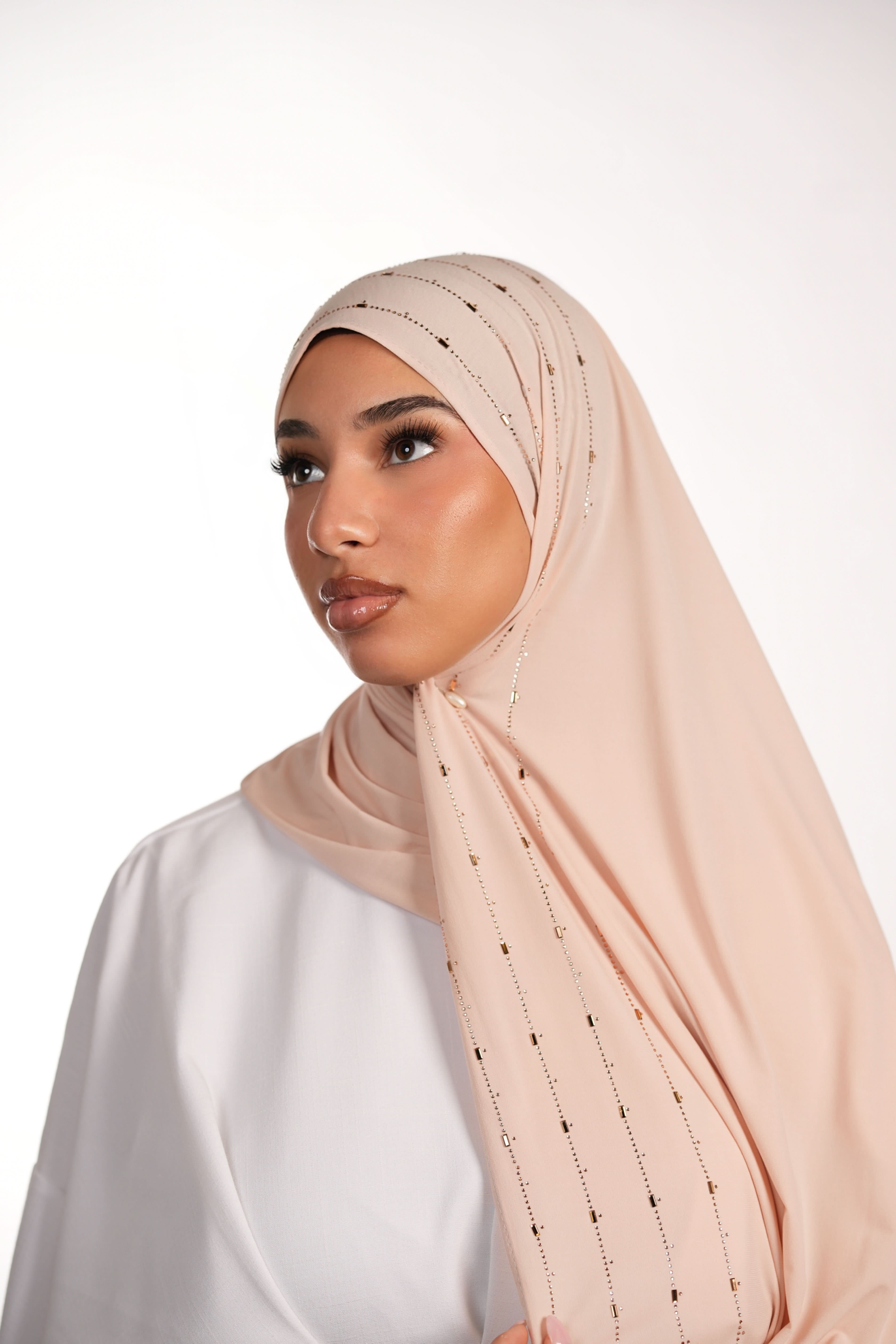 Premium Jersey Strass - light peach - Losyana.Shop