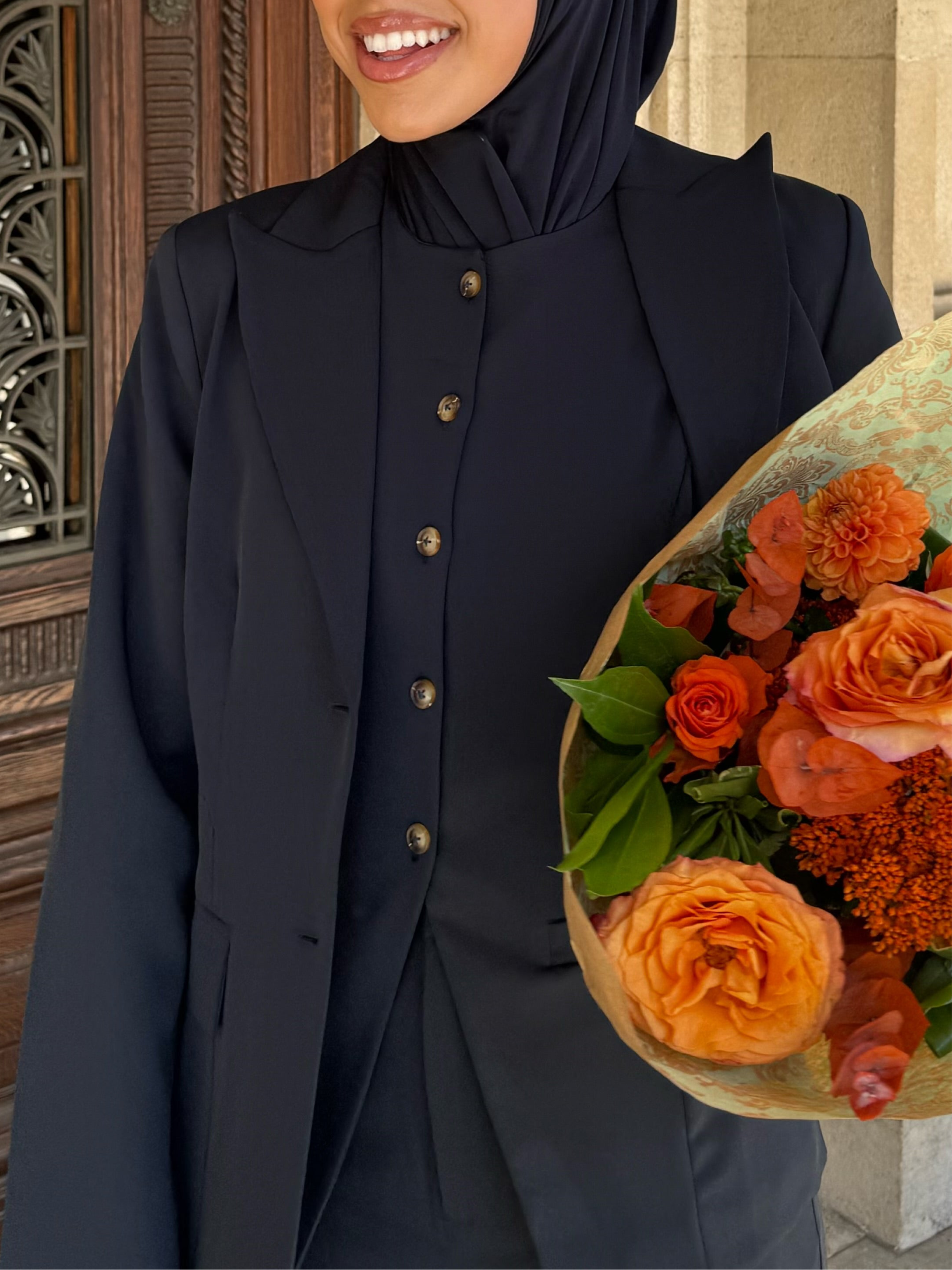 old vienna vest - navy - Losyana.Shop