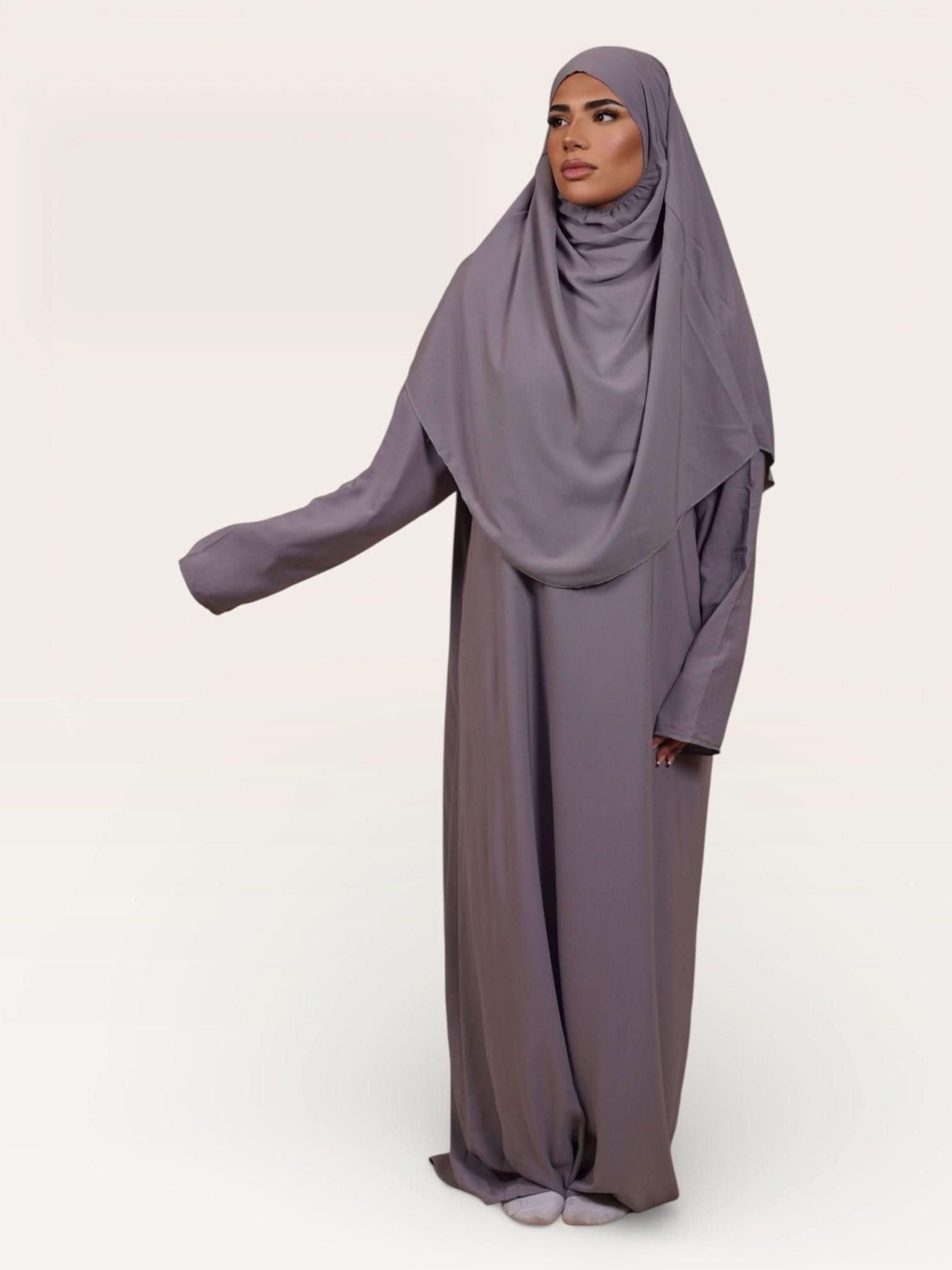 prayer dress jersey - grey - Losyana.Shop