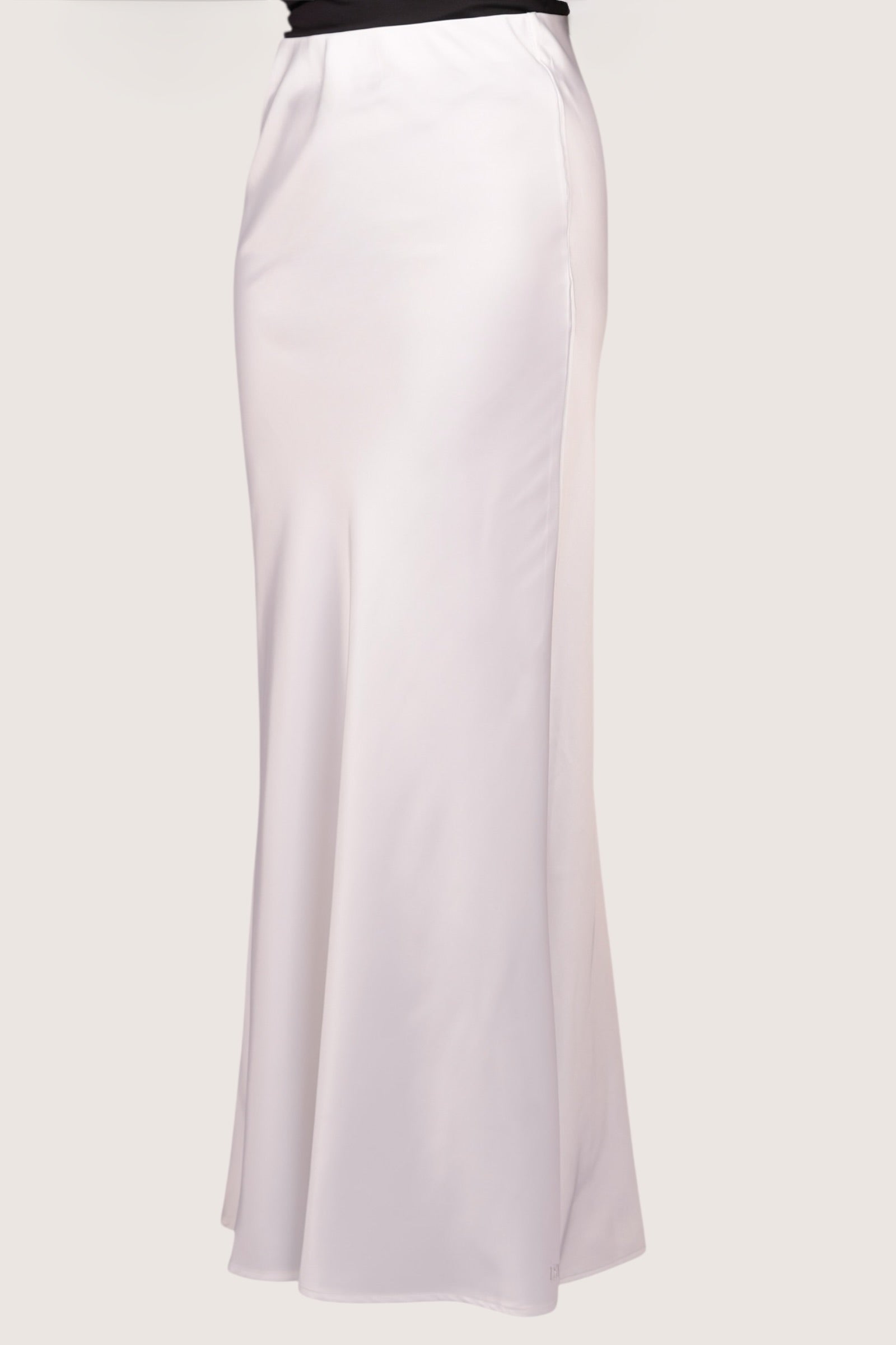 silk muse skirt - white