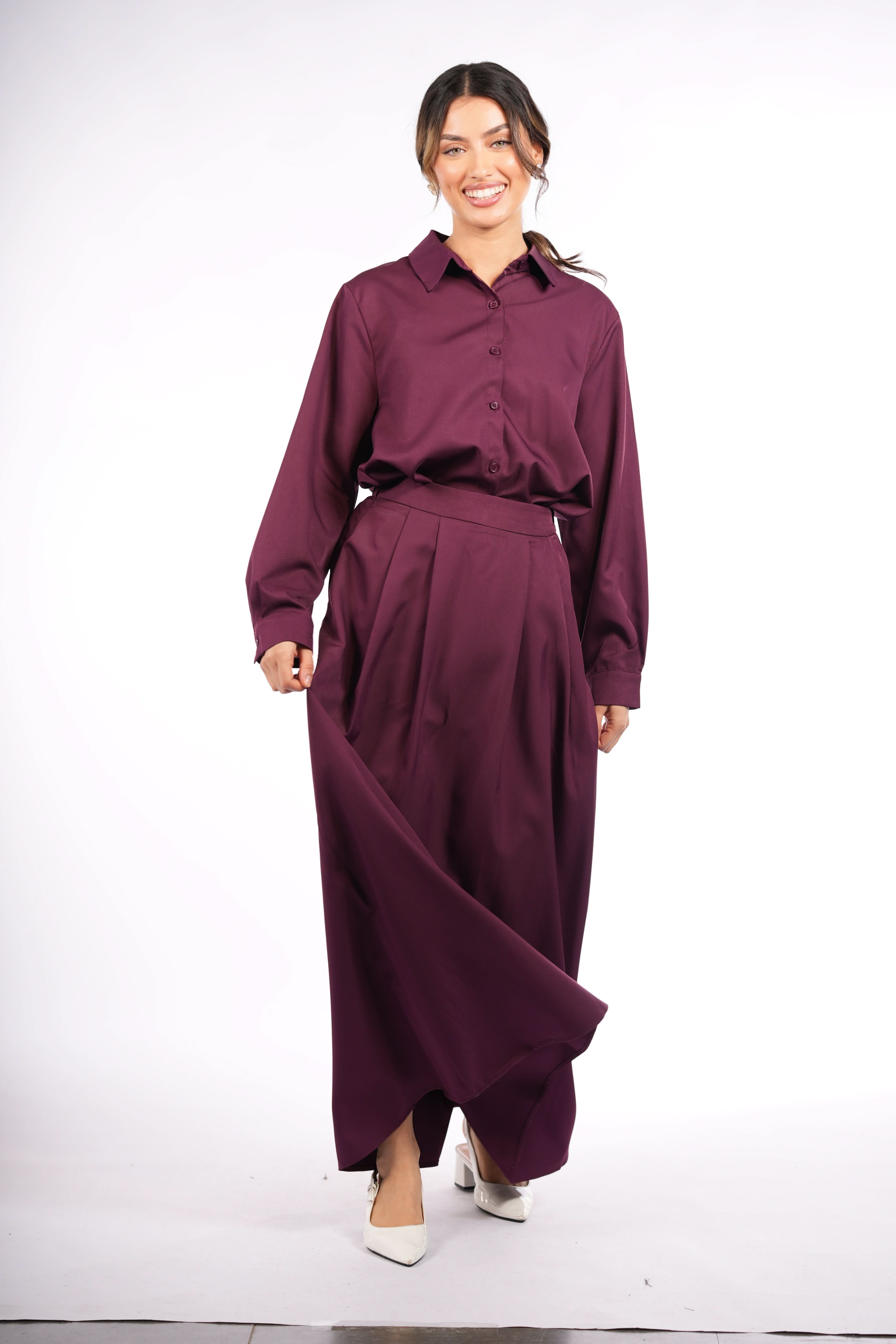 timeless blouse - eggplant - Losyana.Shop