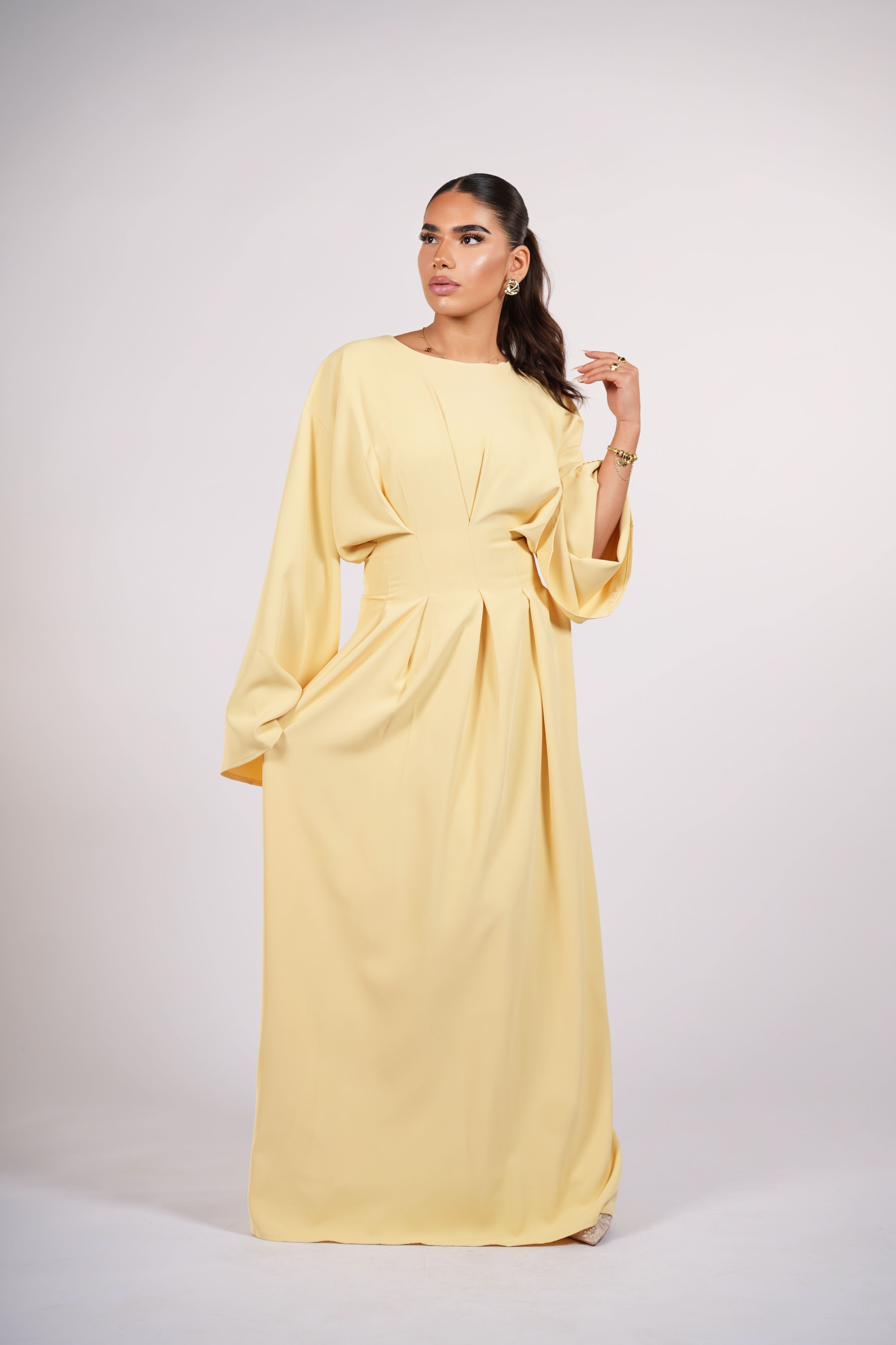 the corset dress - butter yellow - Losyana.Shop