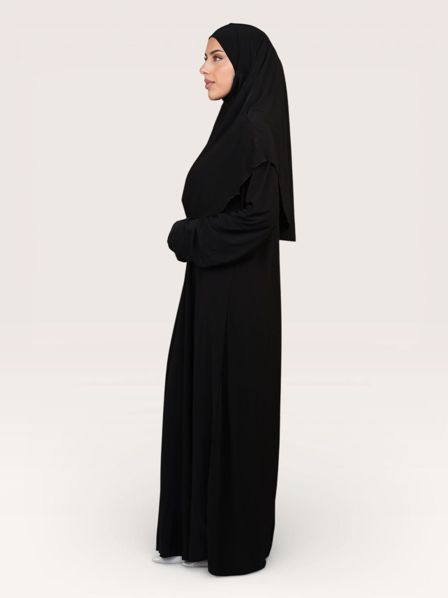 prayer dress premium jersey - black - Losyana.Shop