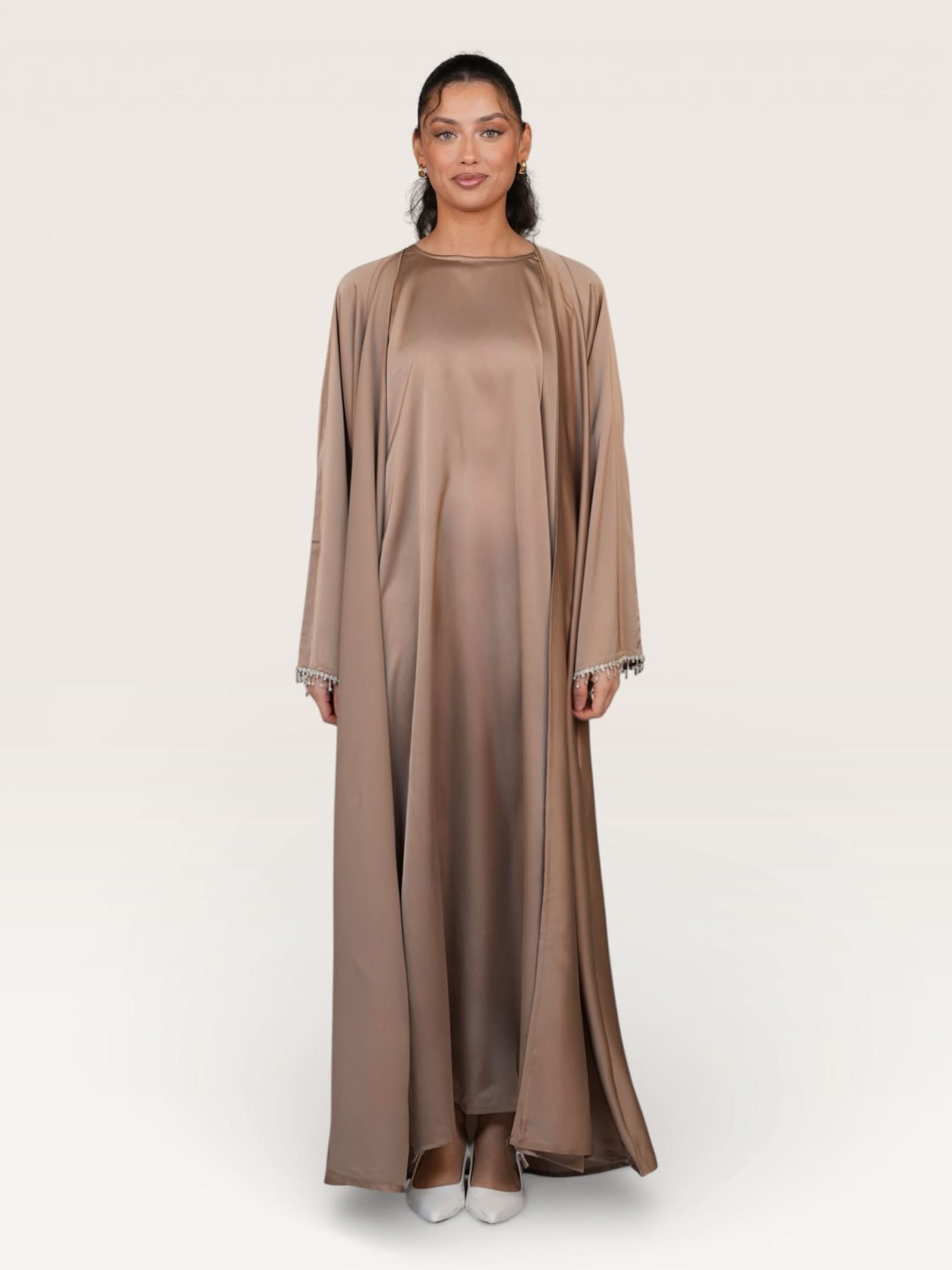 zara abaya - beige