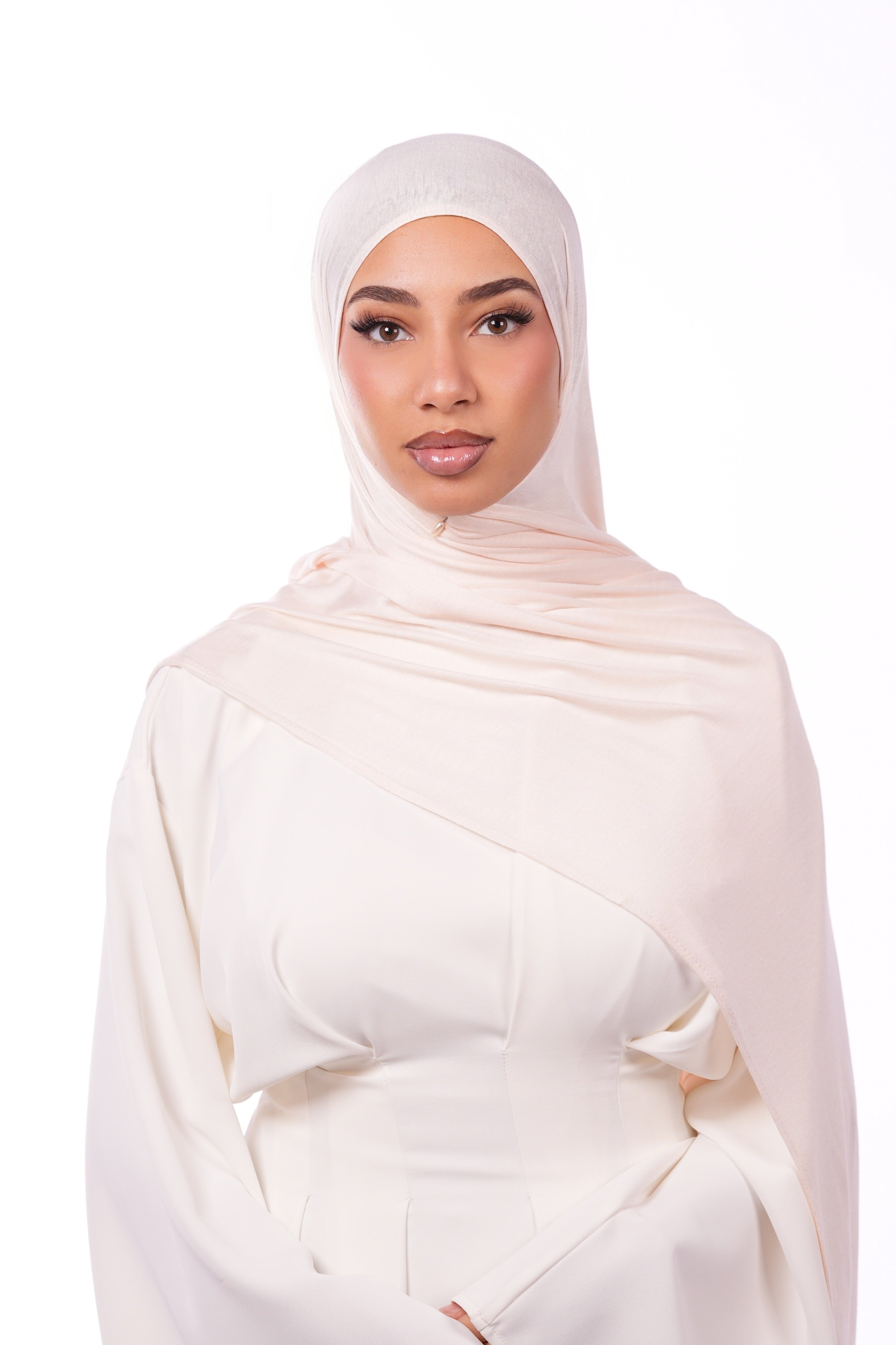 Bamboo Jersey - apricot white