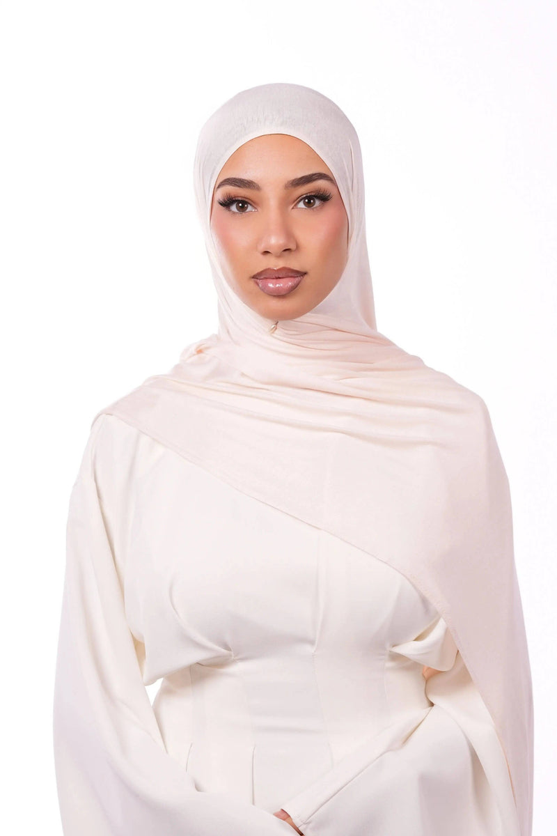 Bamboo Jersey - apricot white - Losyana.Shop