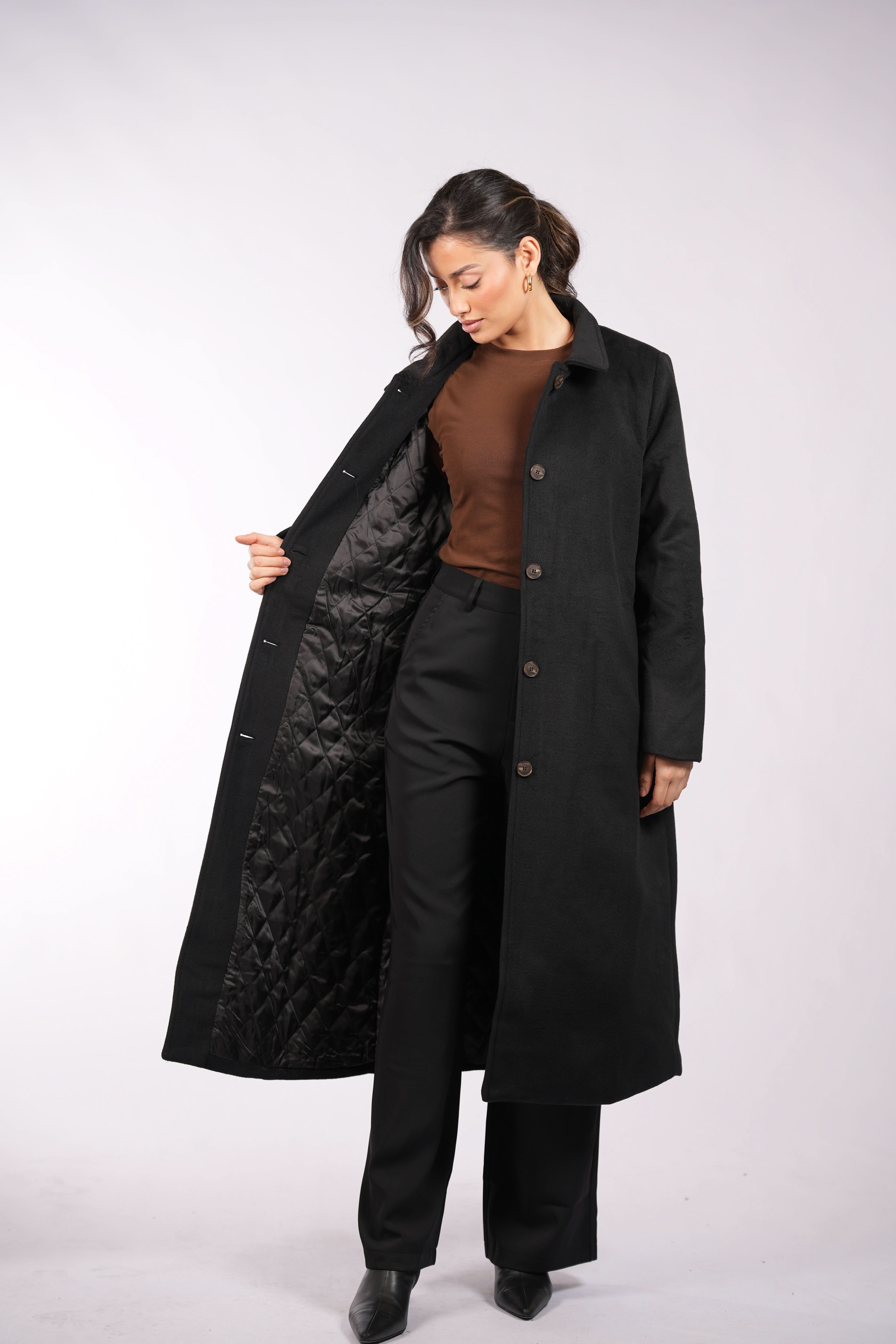 the vienna coat - black