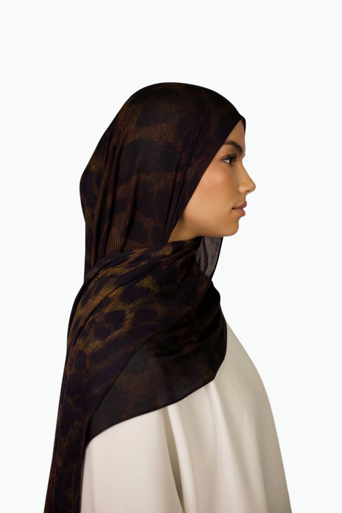 Lightweight Modal Hijab - Dark Leopard