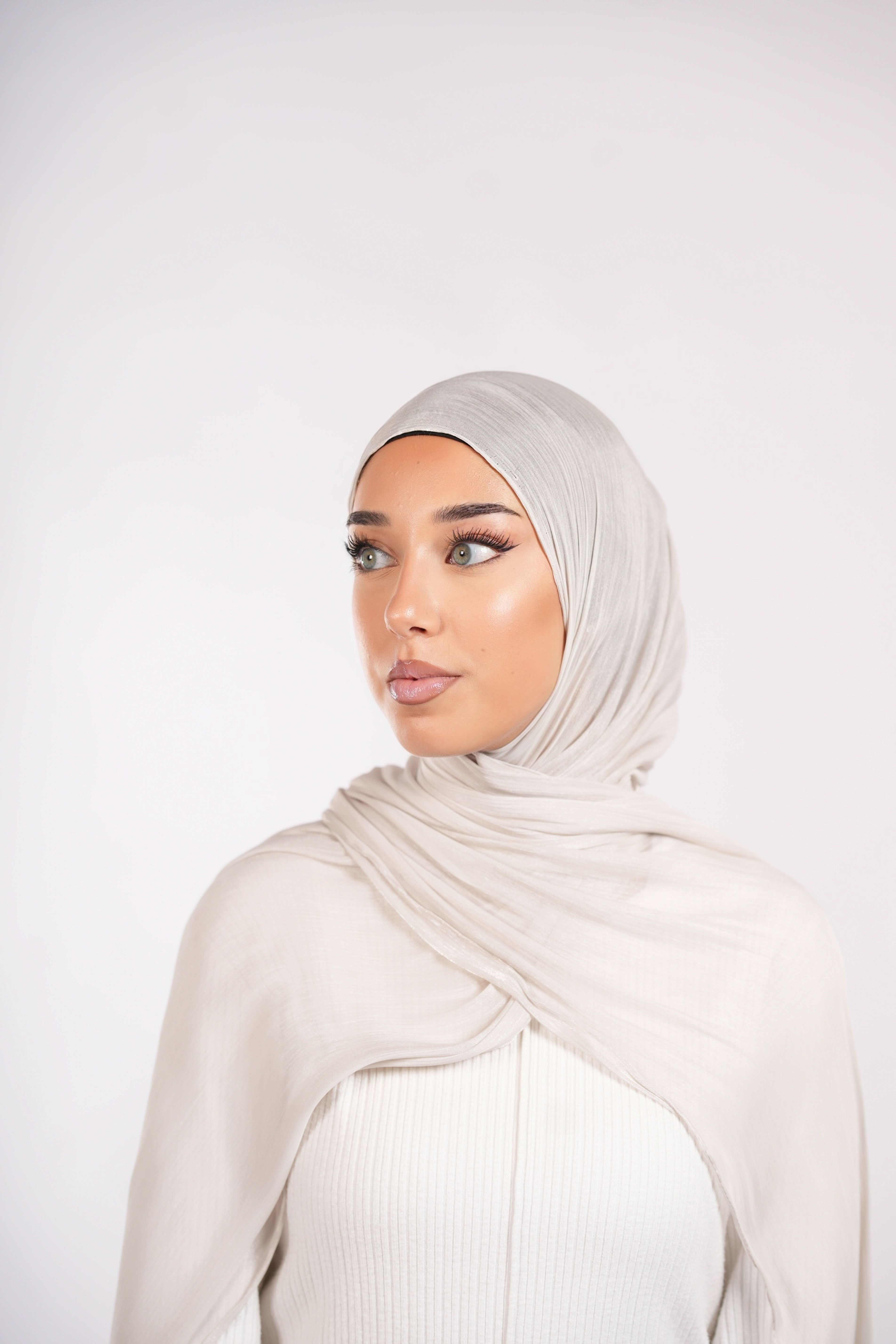 Organza Hijab - Cream - Losyana.Shop