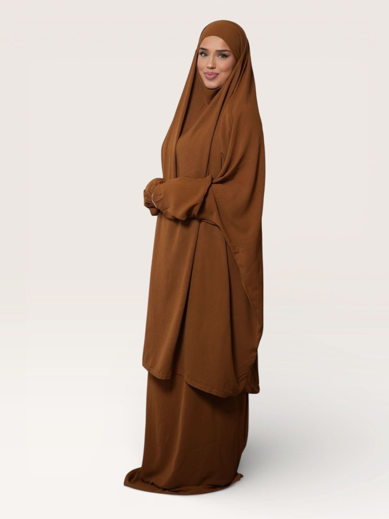 jazz jilbab - bronze - Losyana.Shop