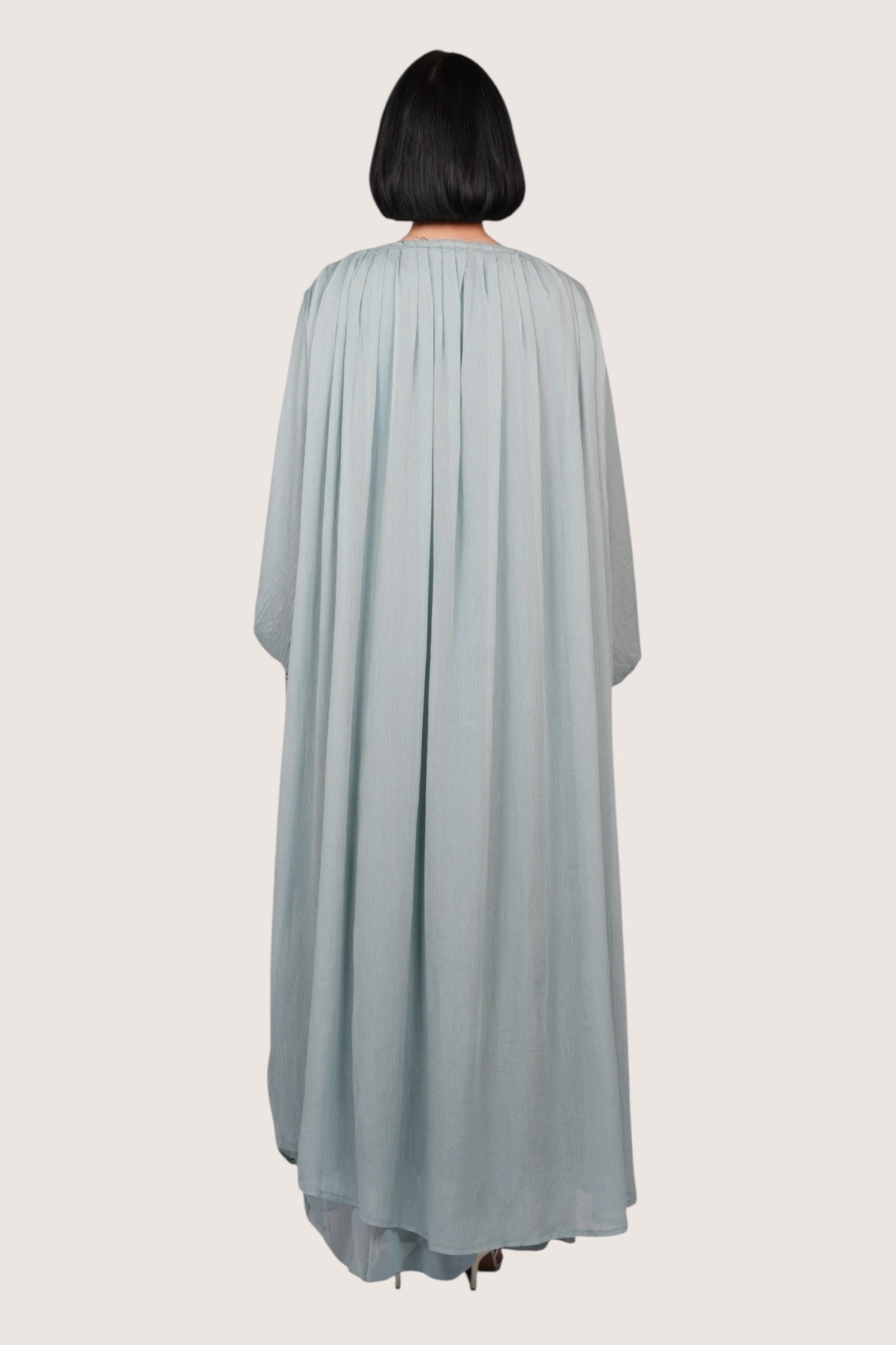 Shimmer Abaya - light blue