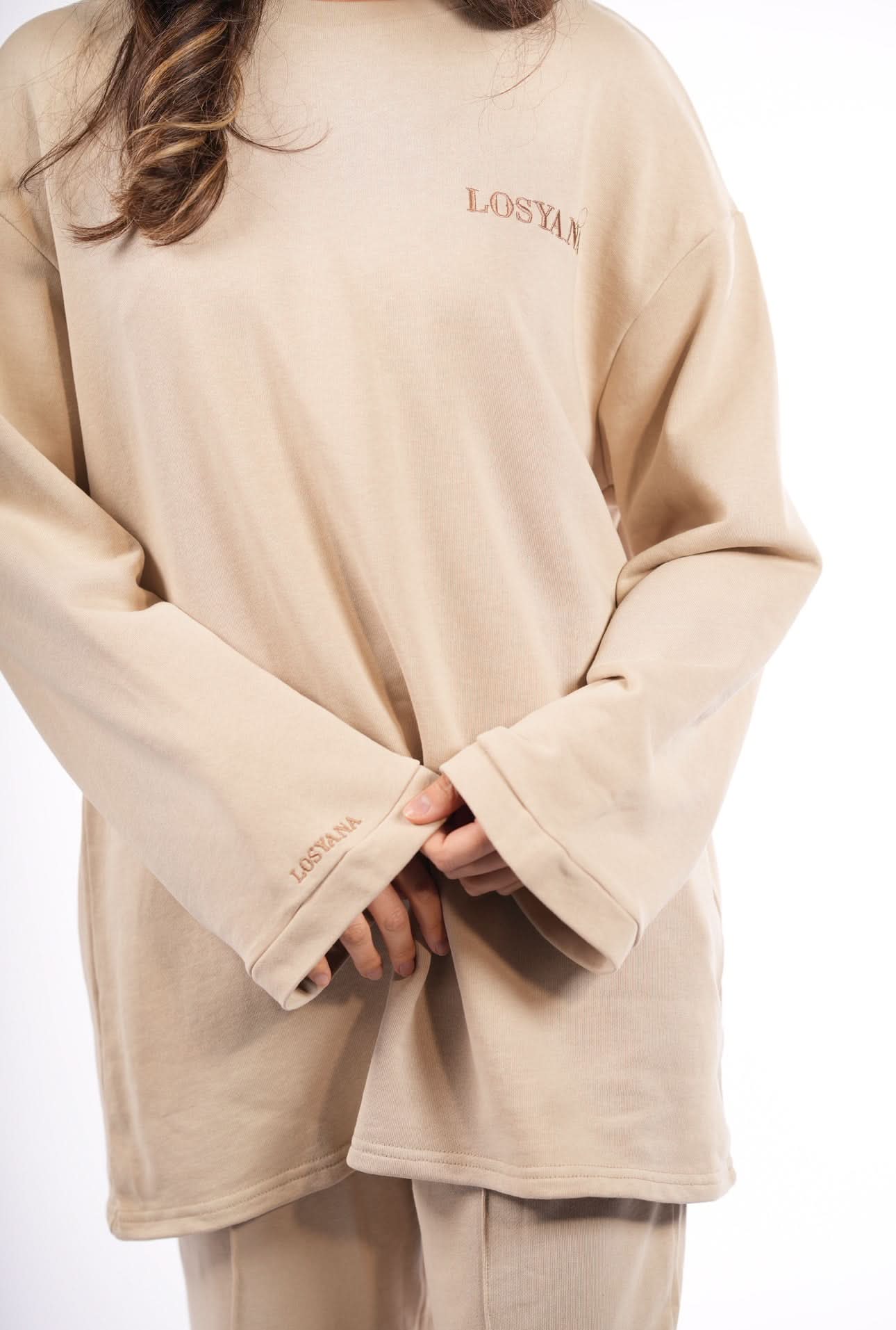 Lounge and Gym set - light beige - Losyana.Shop