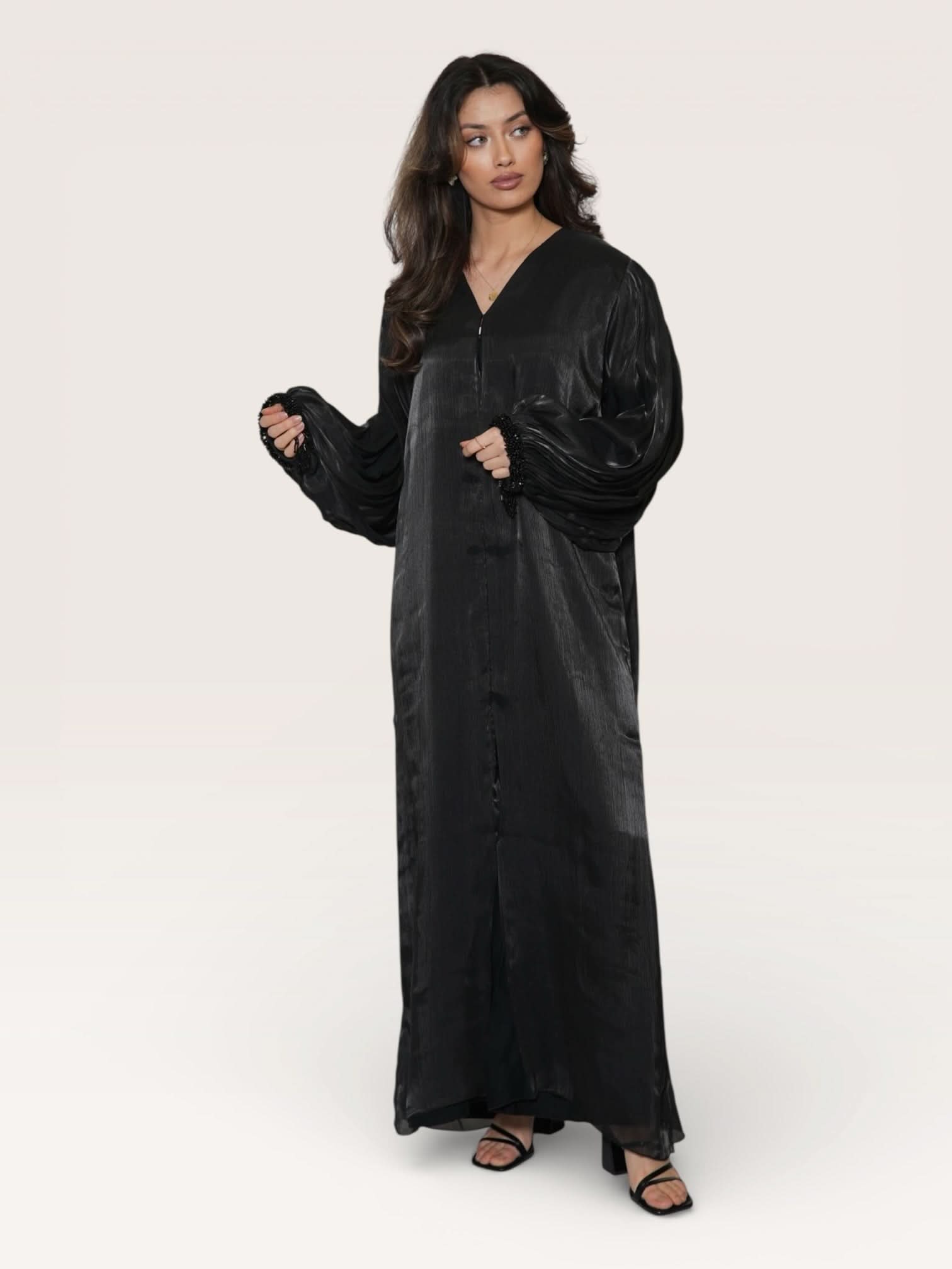 glamour abaya - black - Losyana.Shop
