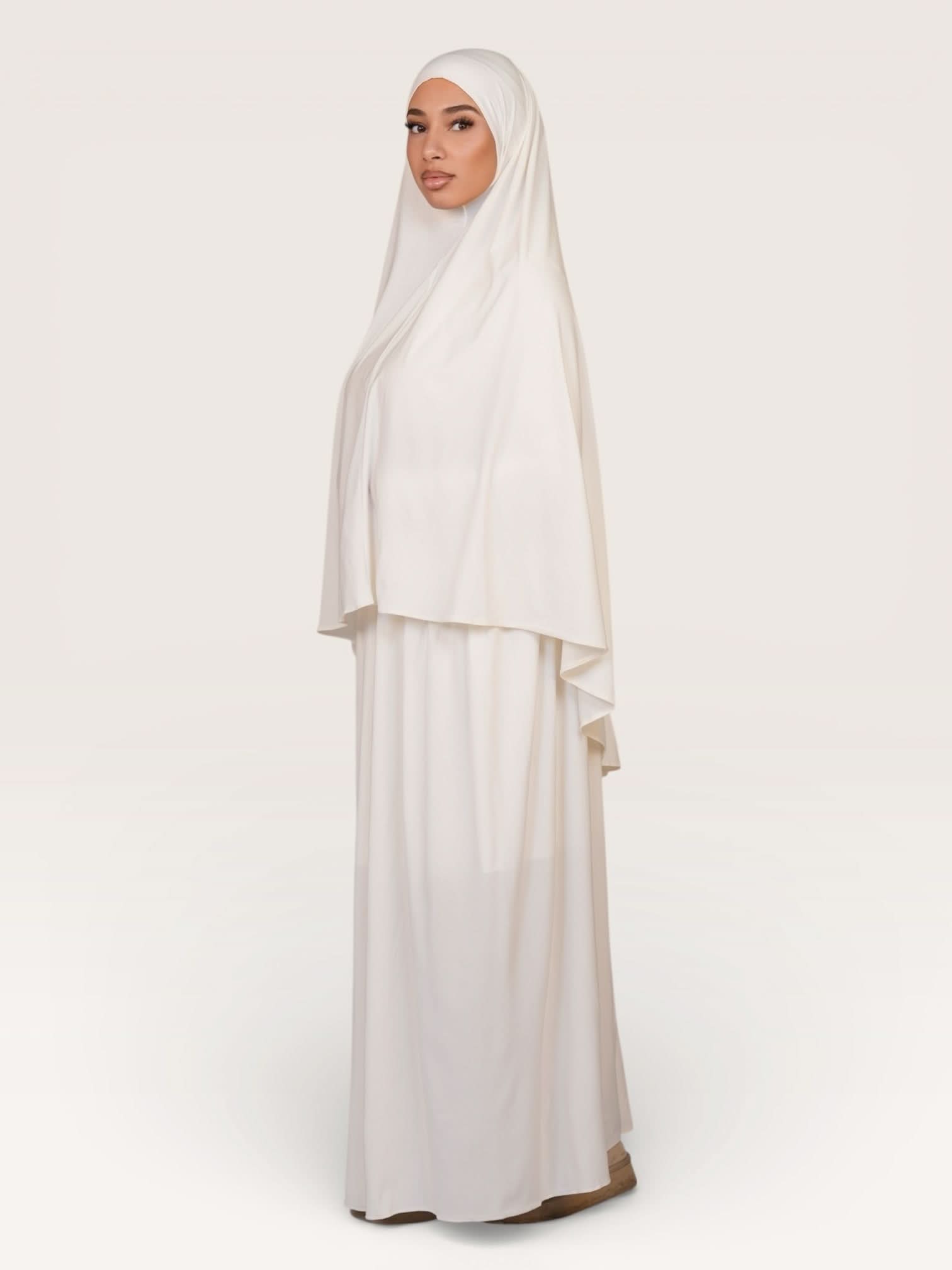 premium khimar set - white - Losyana.Shop