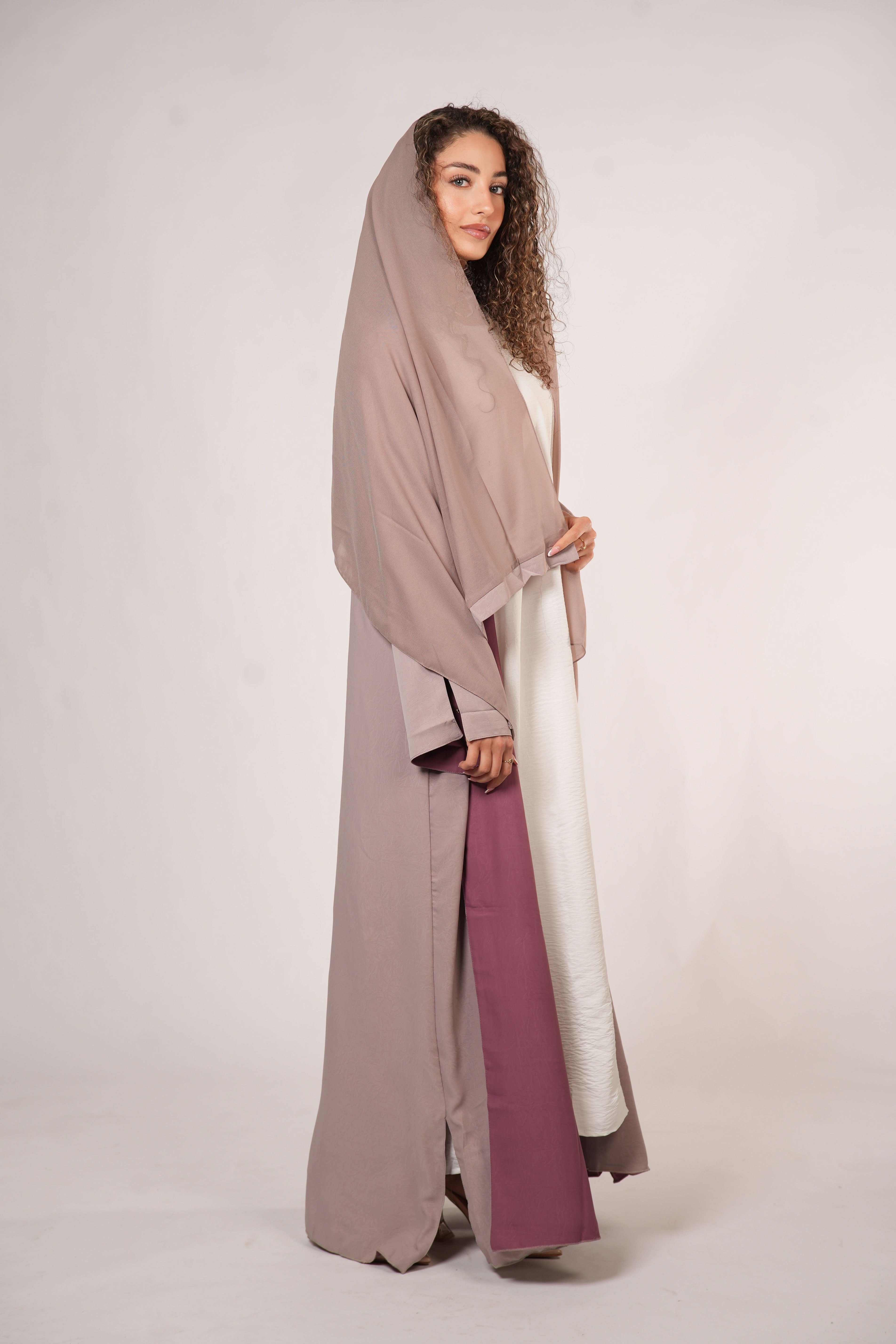 2 in 1 Abaya - rose/pink - Losyana.Shop