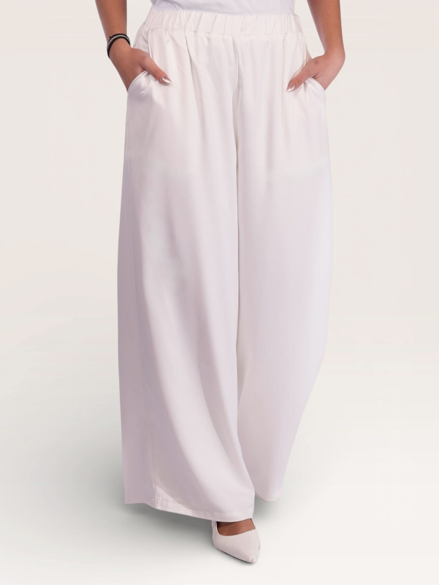 silk muse pants - white - Losyana.Shop