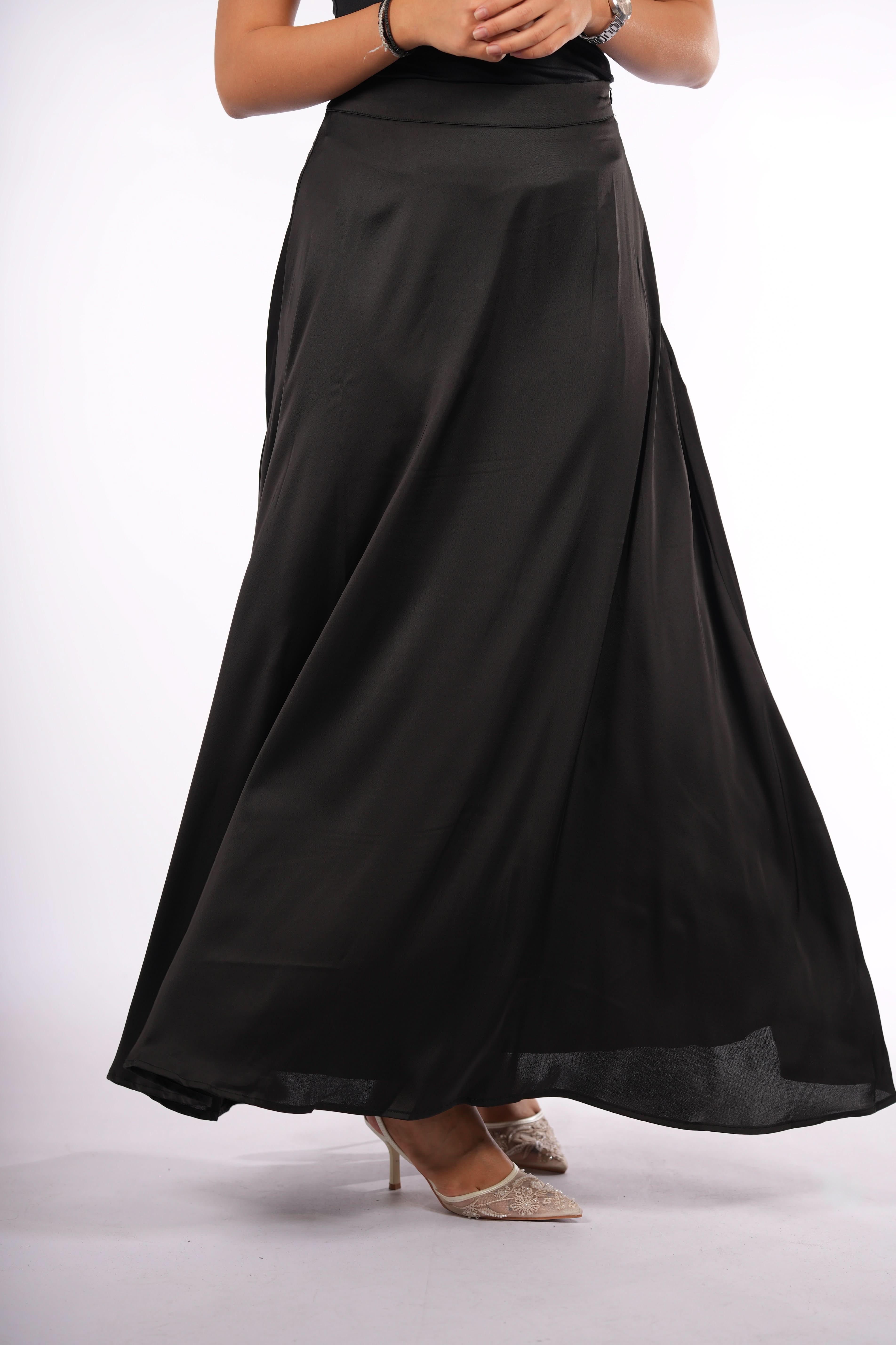 satin poésie - black - Losyana.Shop