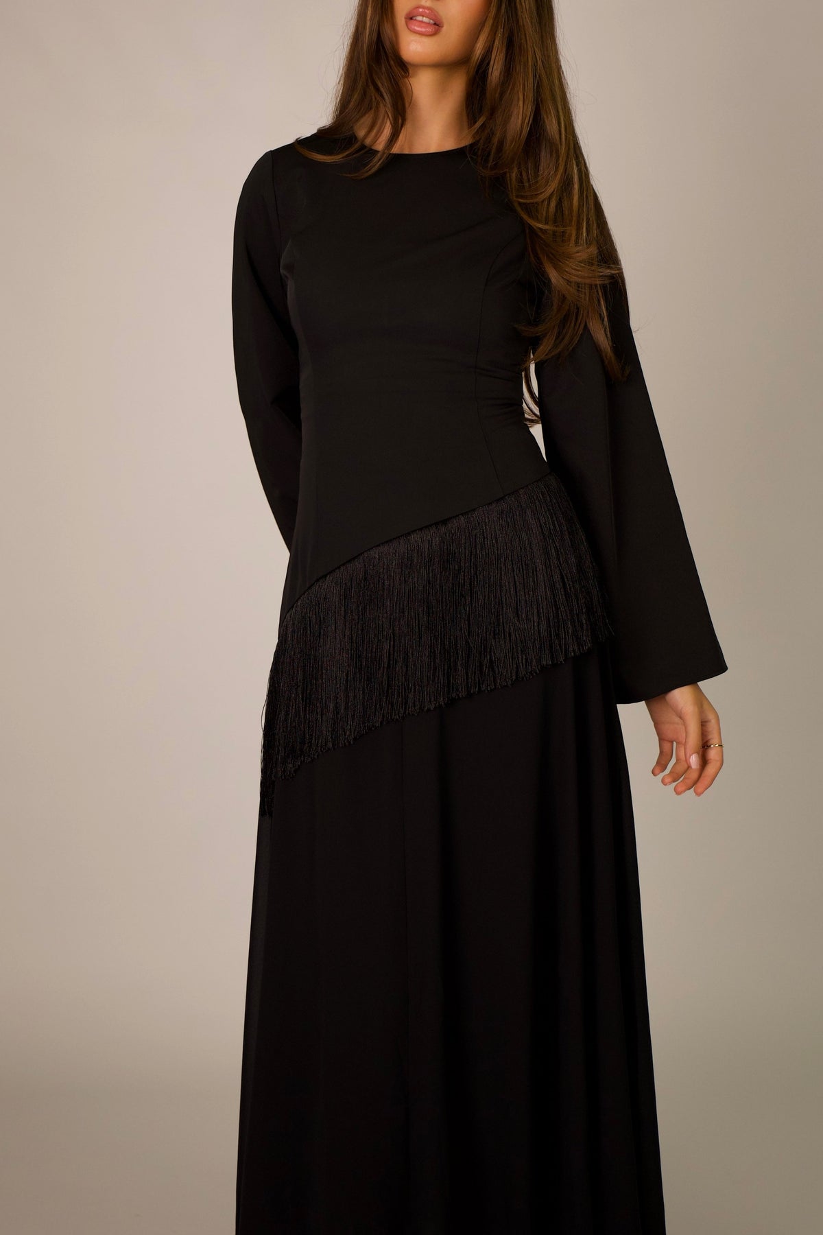 Corset Kleid mit Fransen