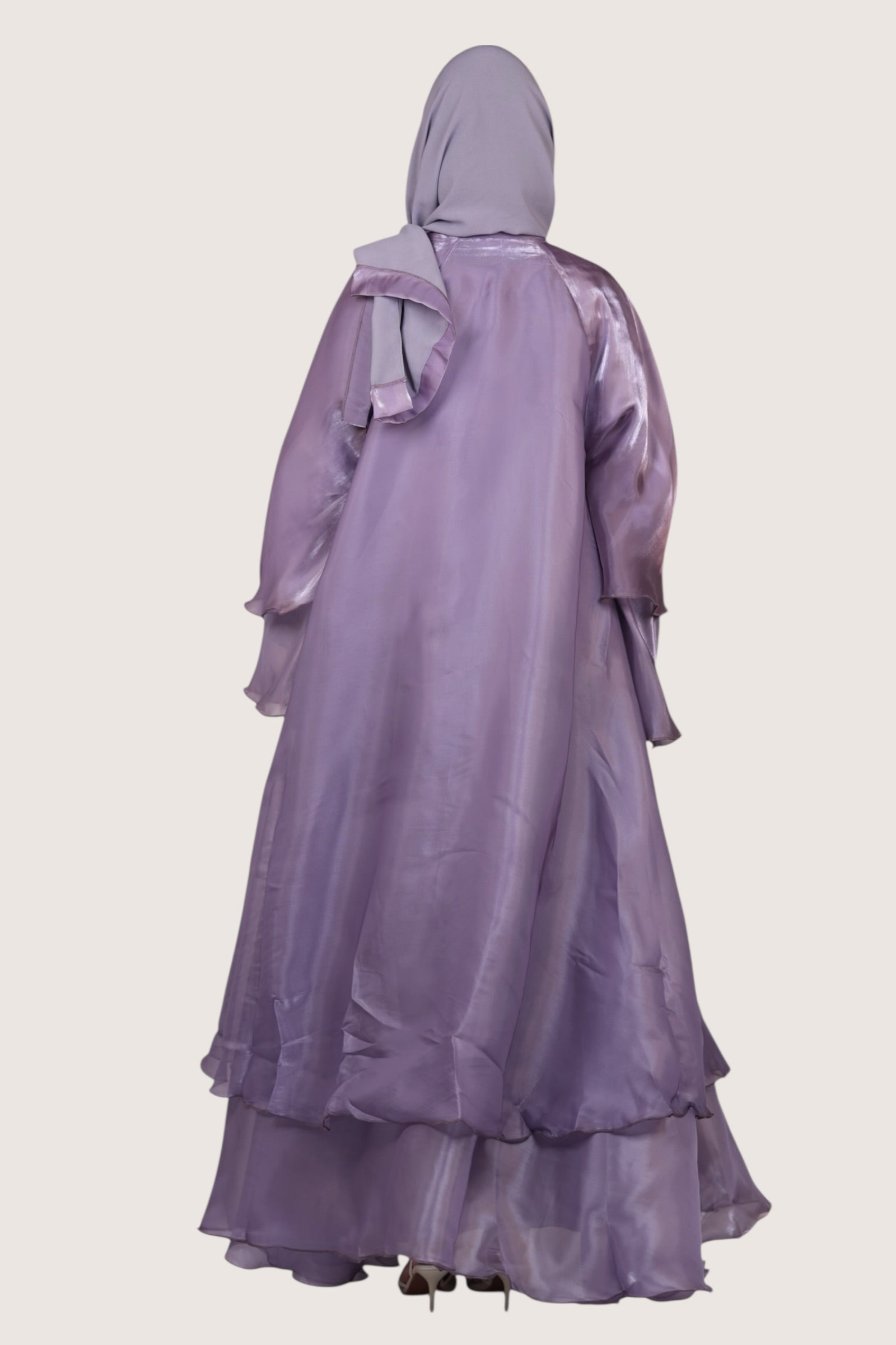 Flower Abaya - lavender