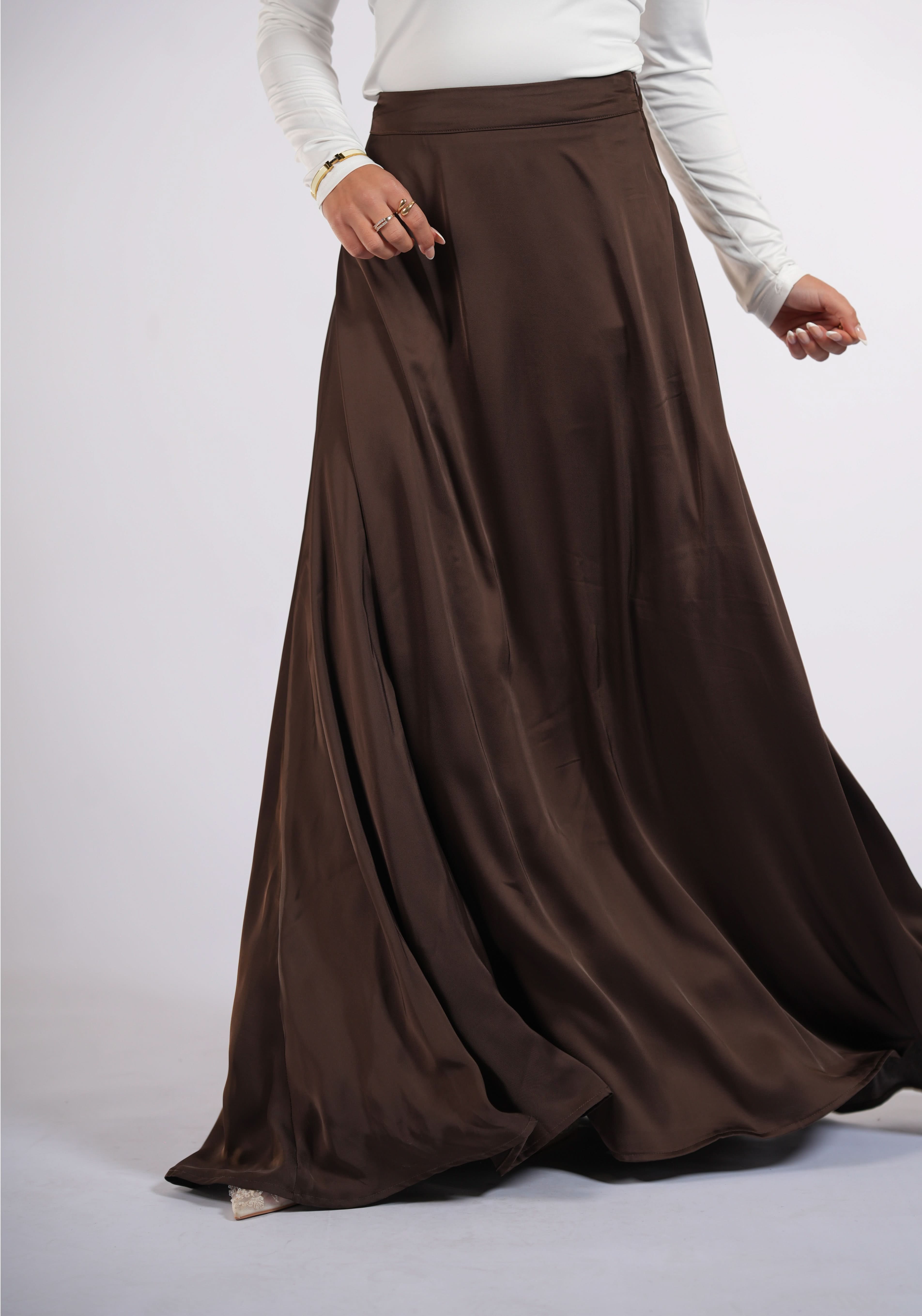 satin poésie - espresso - Losyana.Shop