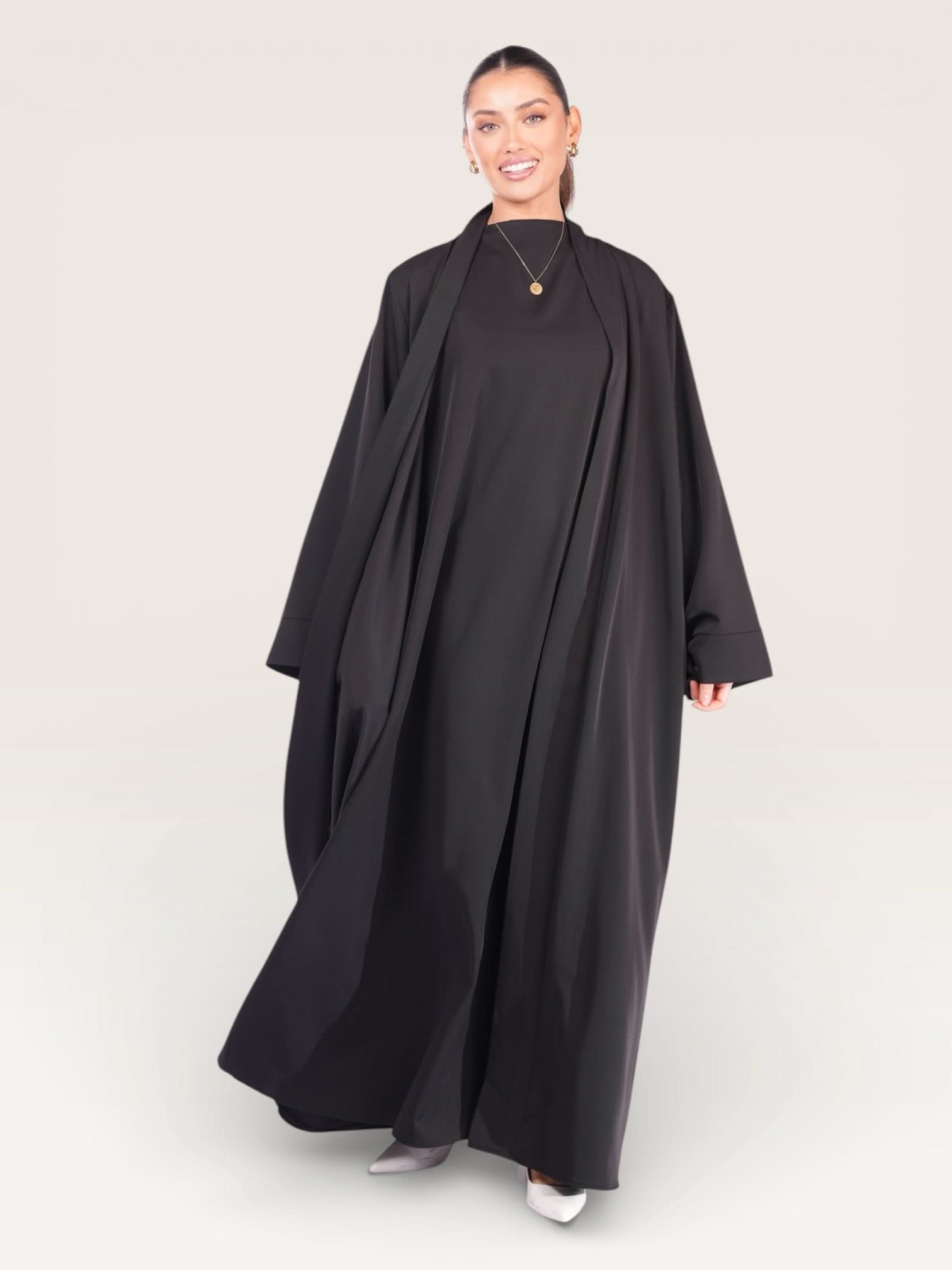 kimono abaya - black | Elegante Abaya aus Viskose | LOSYANA