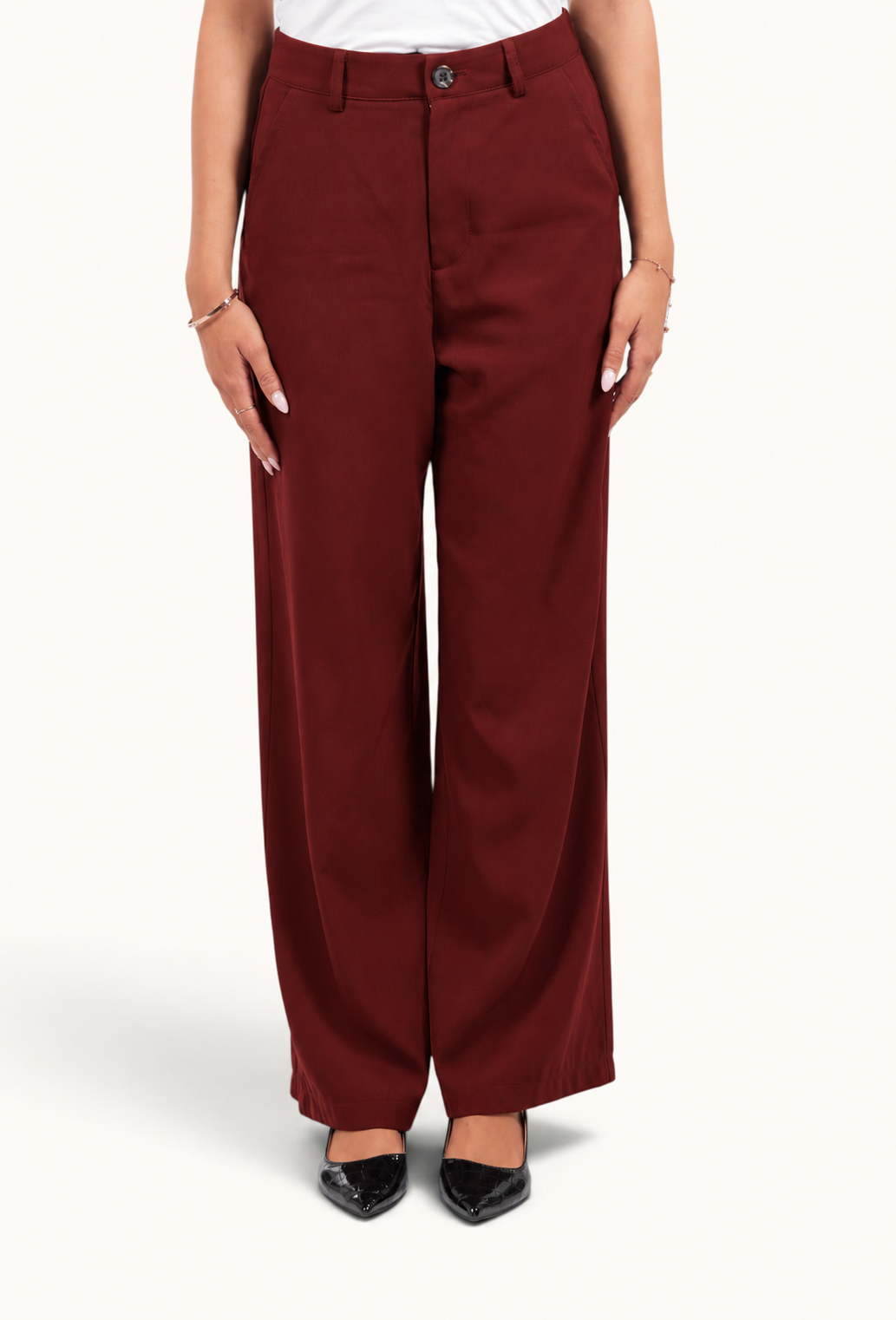 the noble pants - burgundy