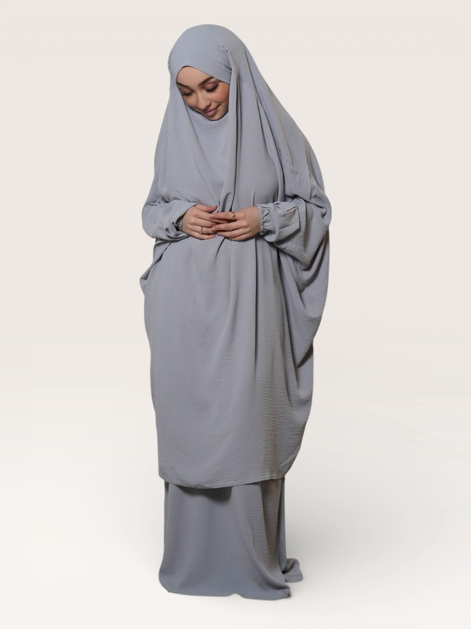 Jazz Jilbab - light grey - Losyana.Shop