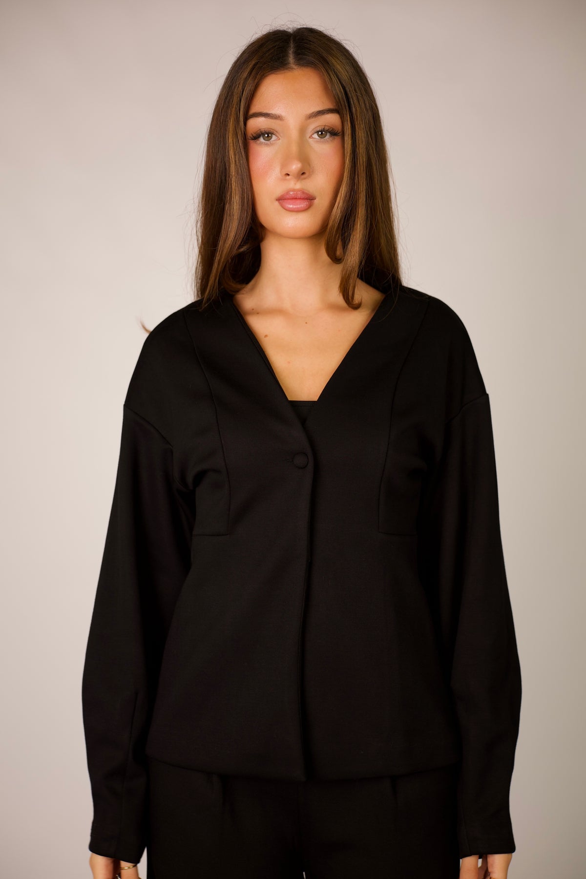 Weicher Blazer - schwarz
