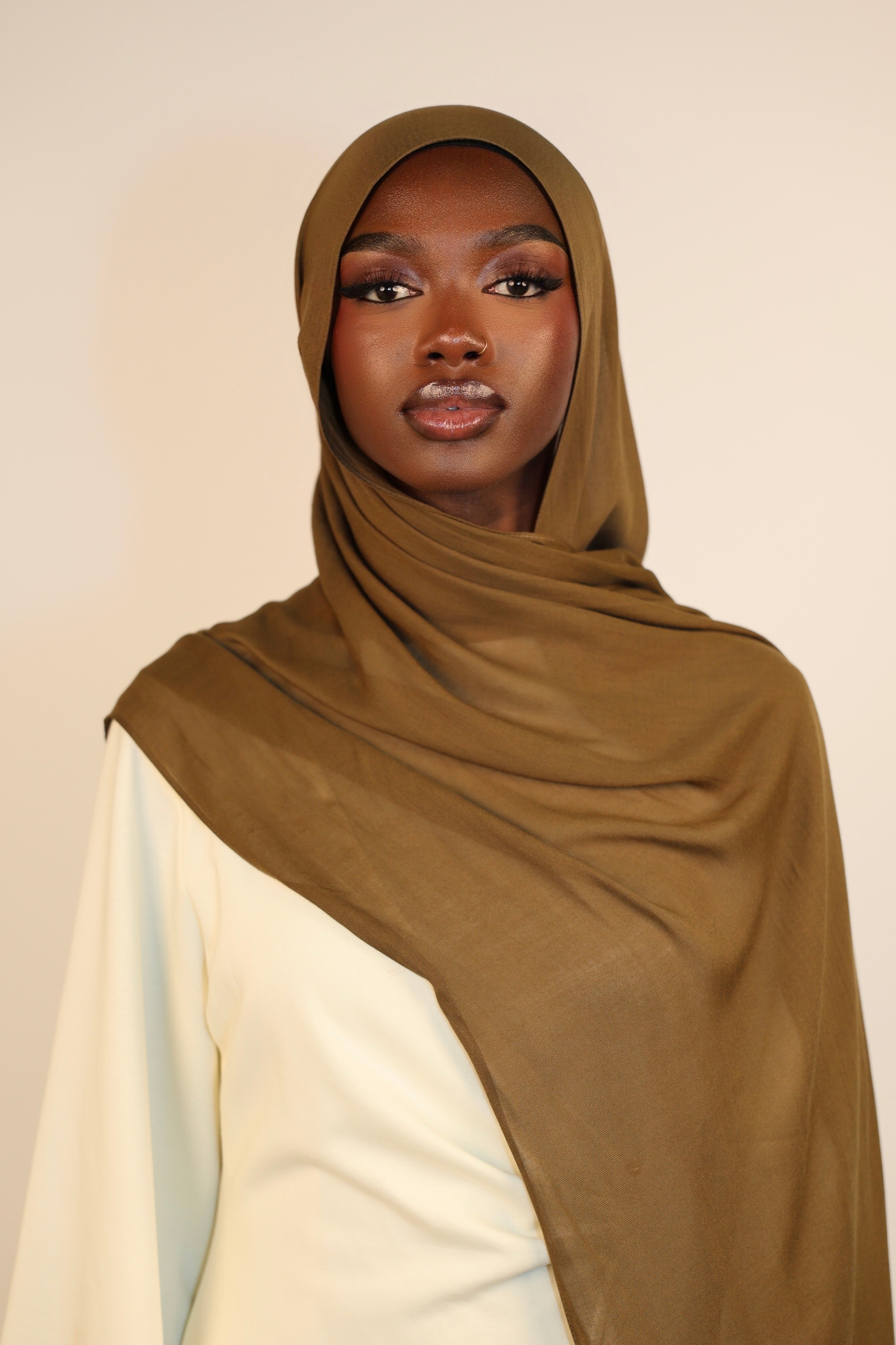 Lightweight Modal Hijab - Army Green
