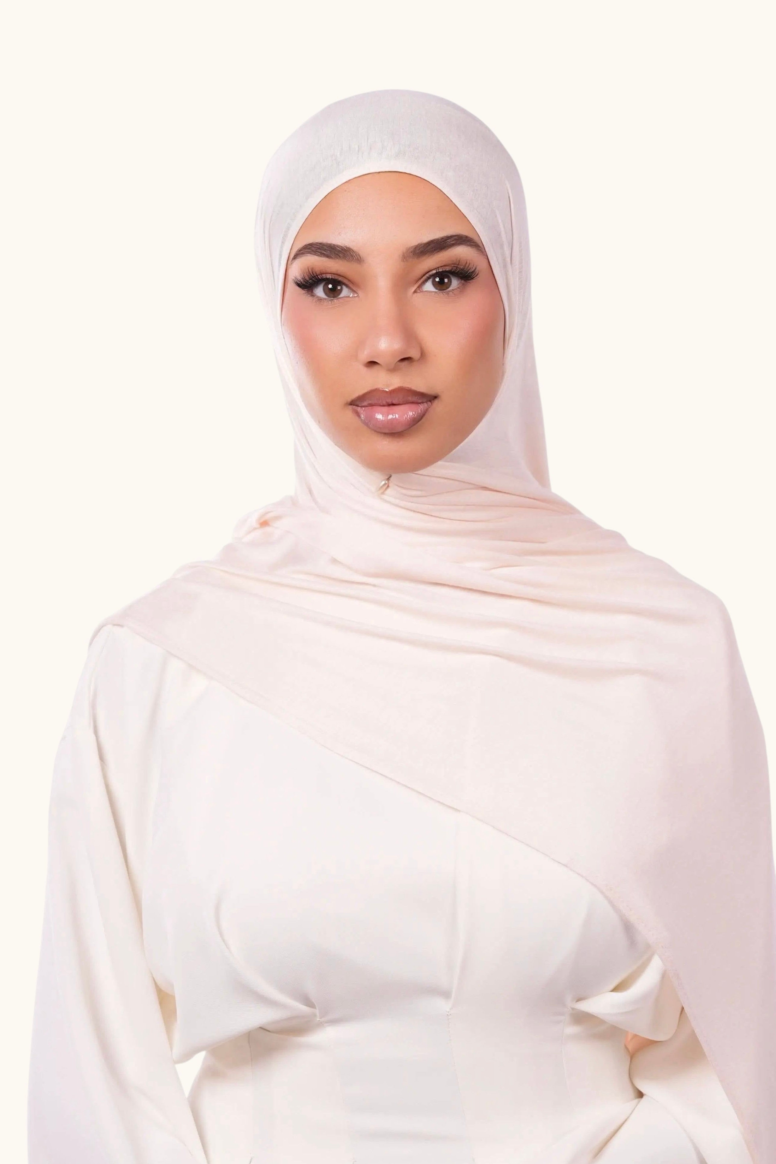 Bamboo Jersey - apricot white