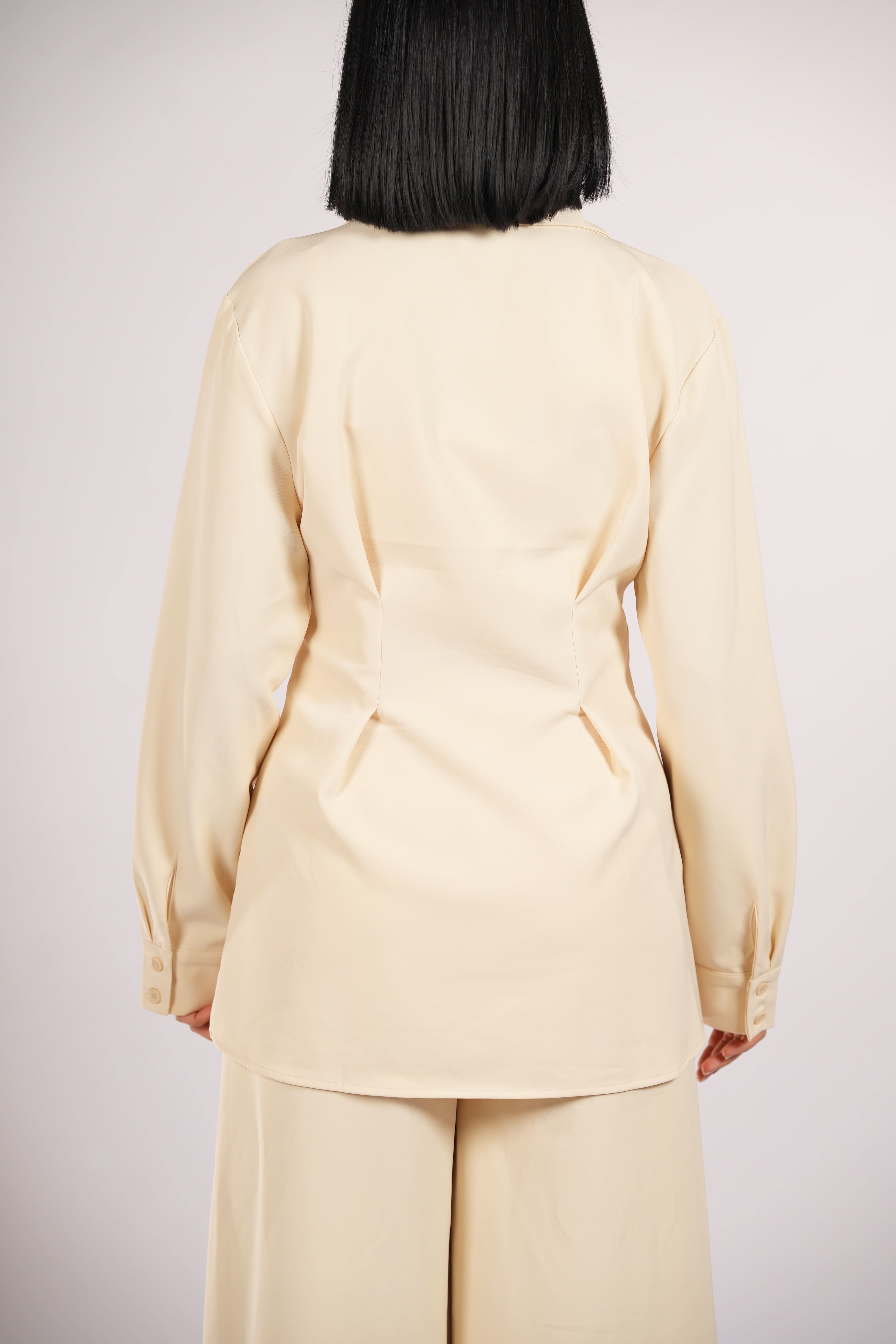 corset blouse - butter yellow - Losyana.Shop