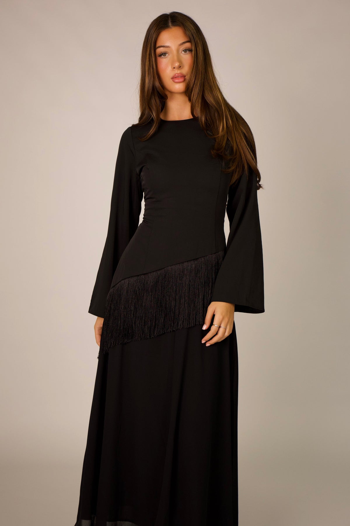 Corset Kleid mit Fransen