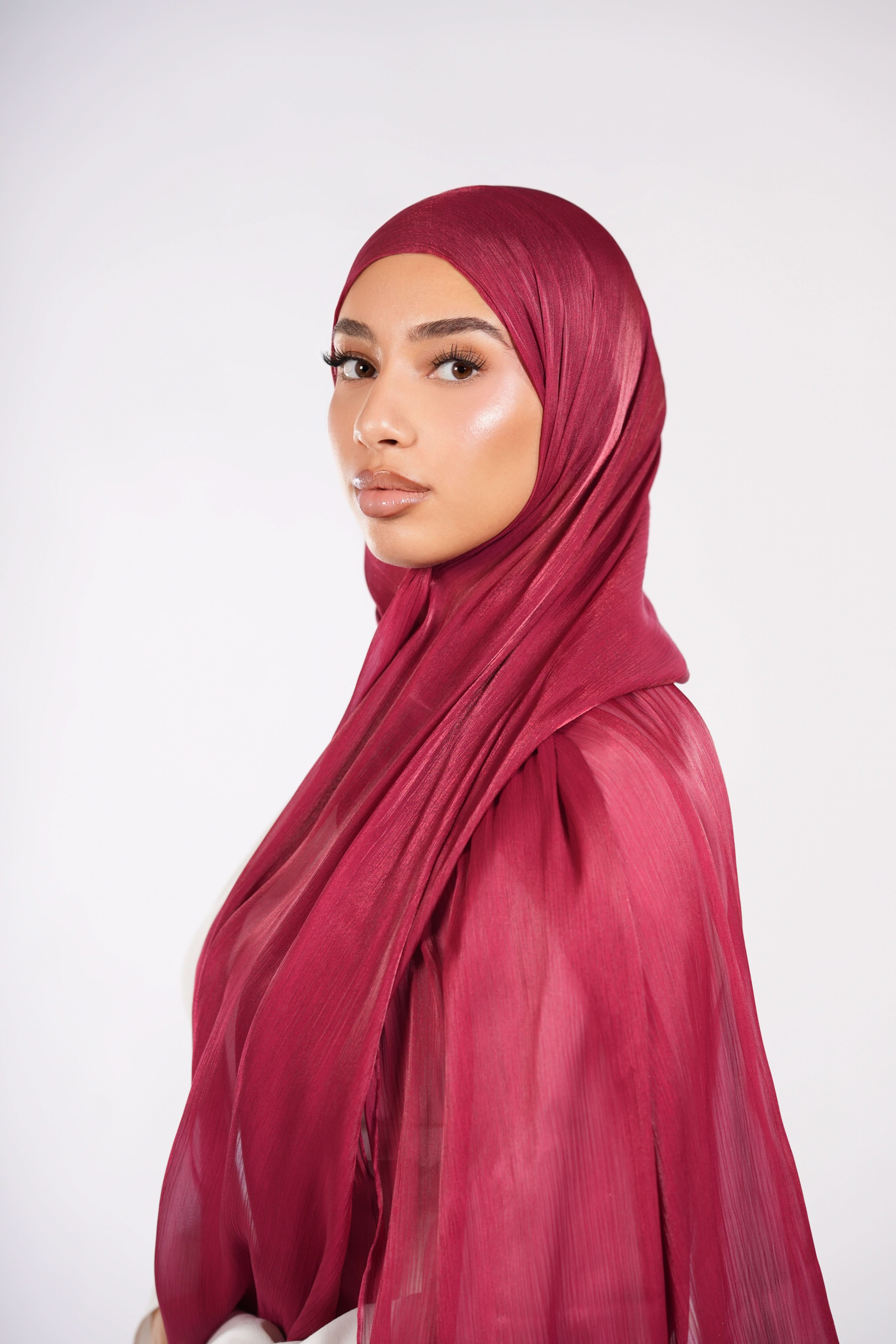 Organza Hijab - bordeaux - Losyana.Shop
