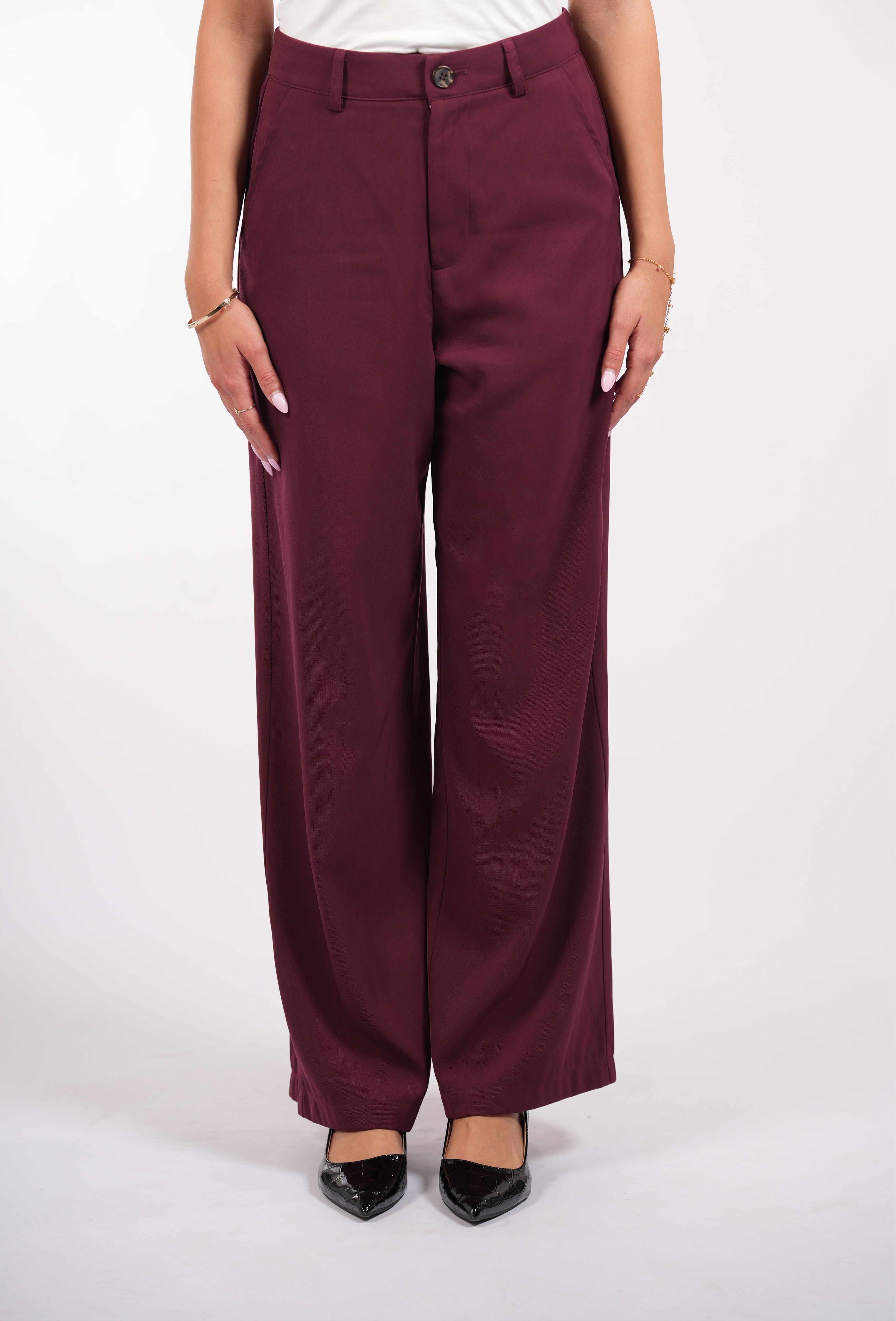 the noble pants - burgundy - Losyana.Shop