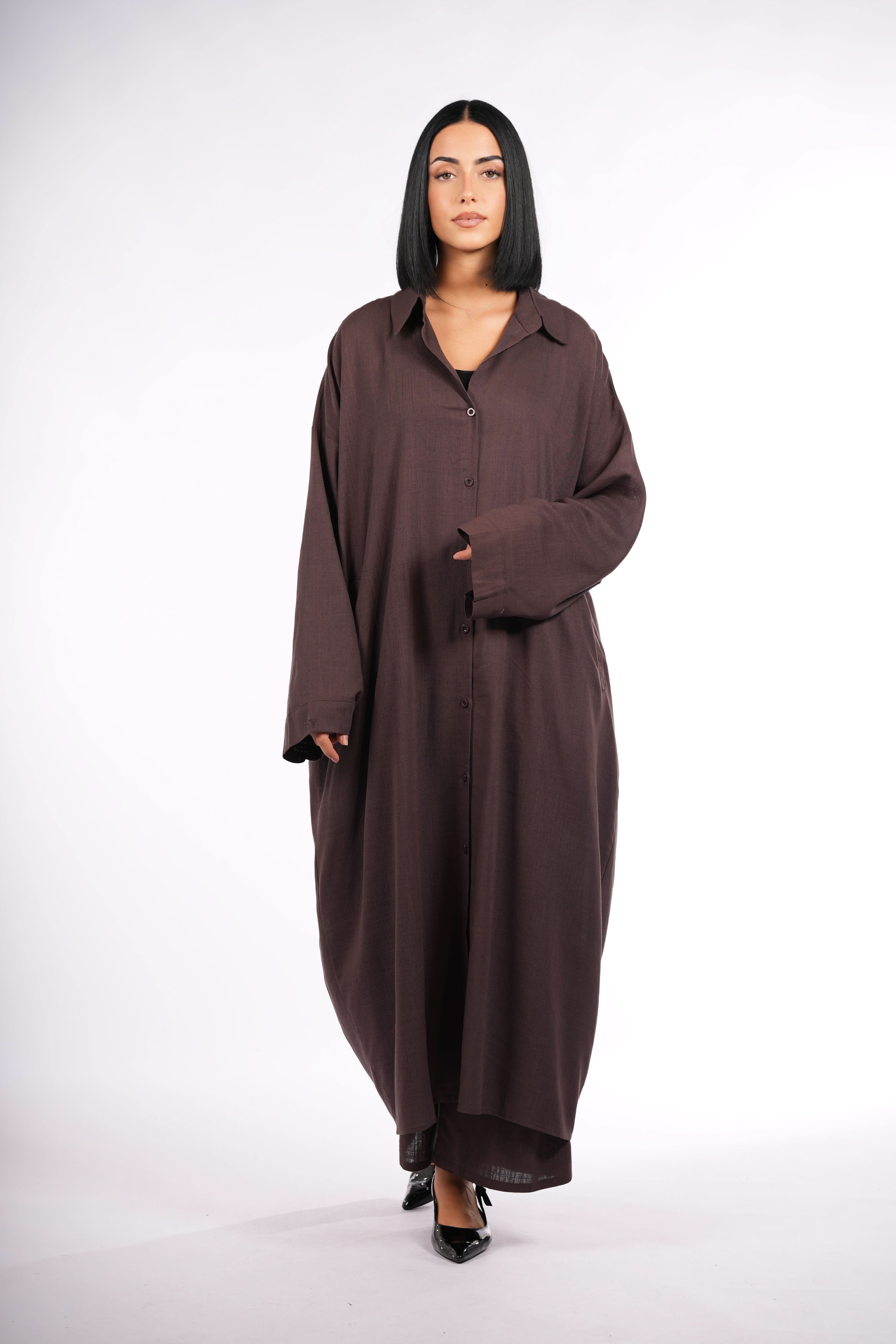 PALMA LINEN SET - ESPRESSO - Losyana.Shop