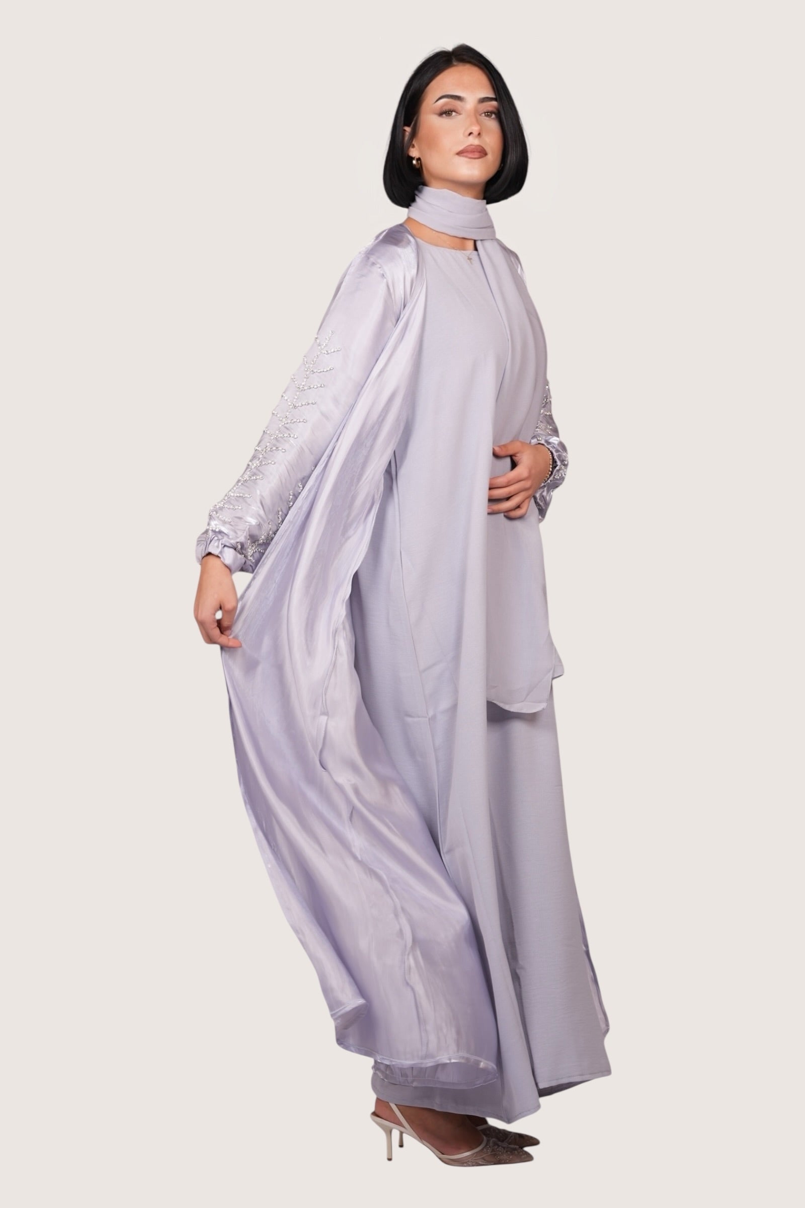 Pearl Abaya - lavender