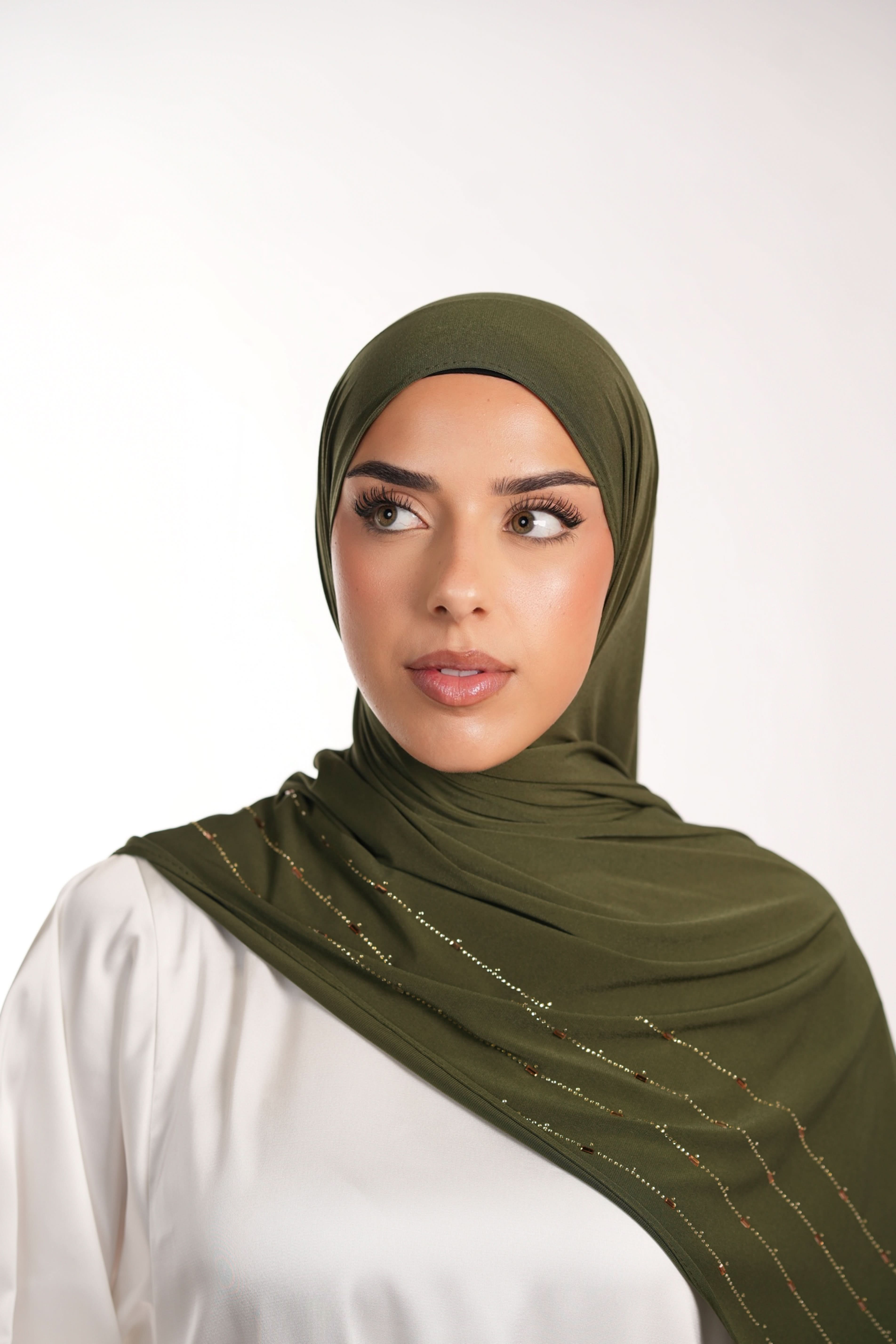 Premium Jersey Strass - army green - Losyana.Shop