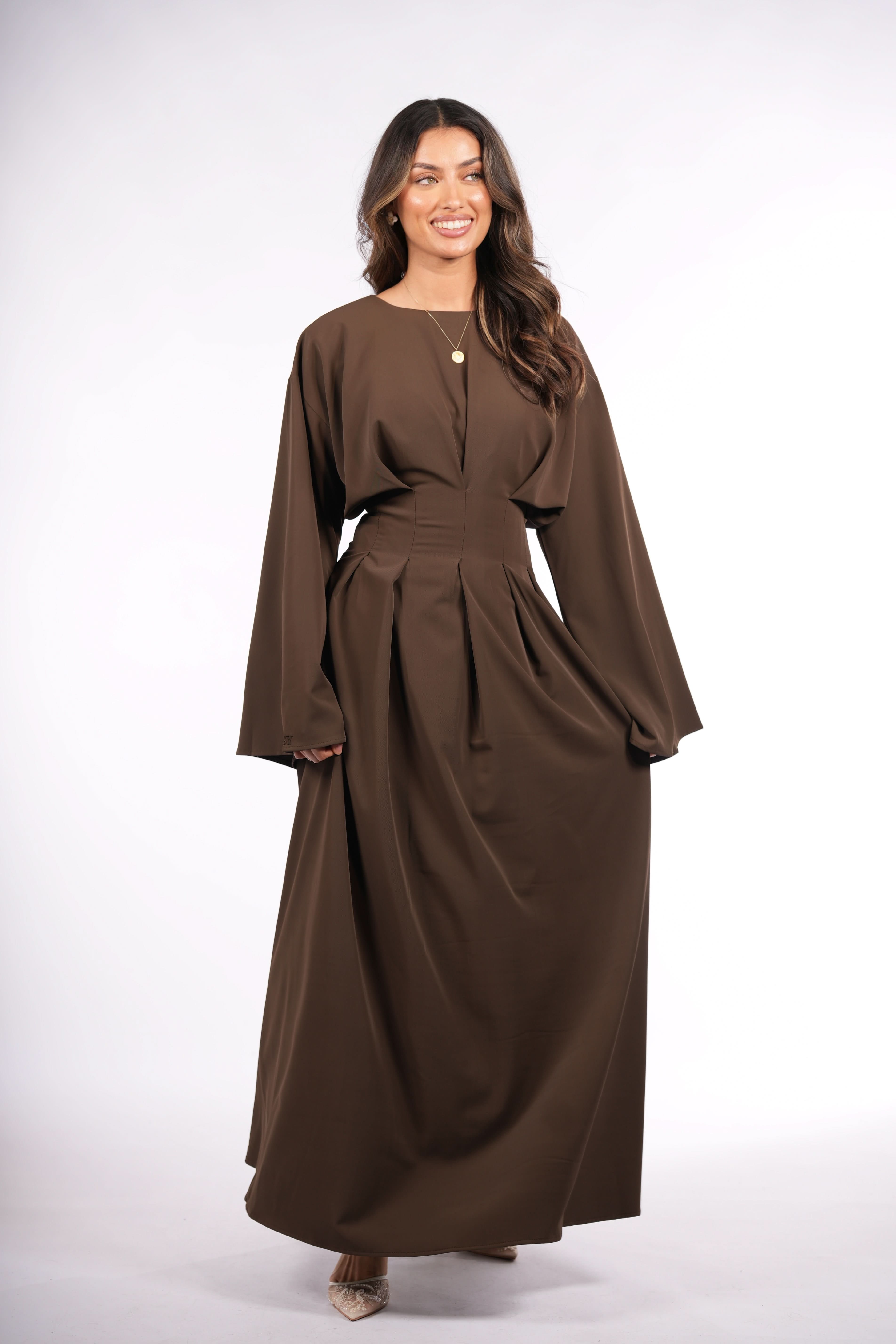 the corset dress - espresso - Losyana.Shop