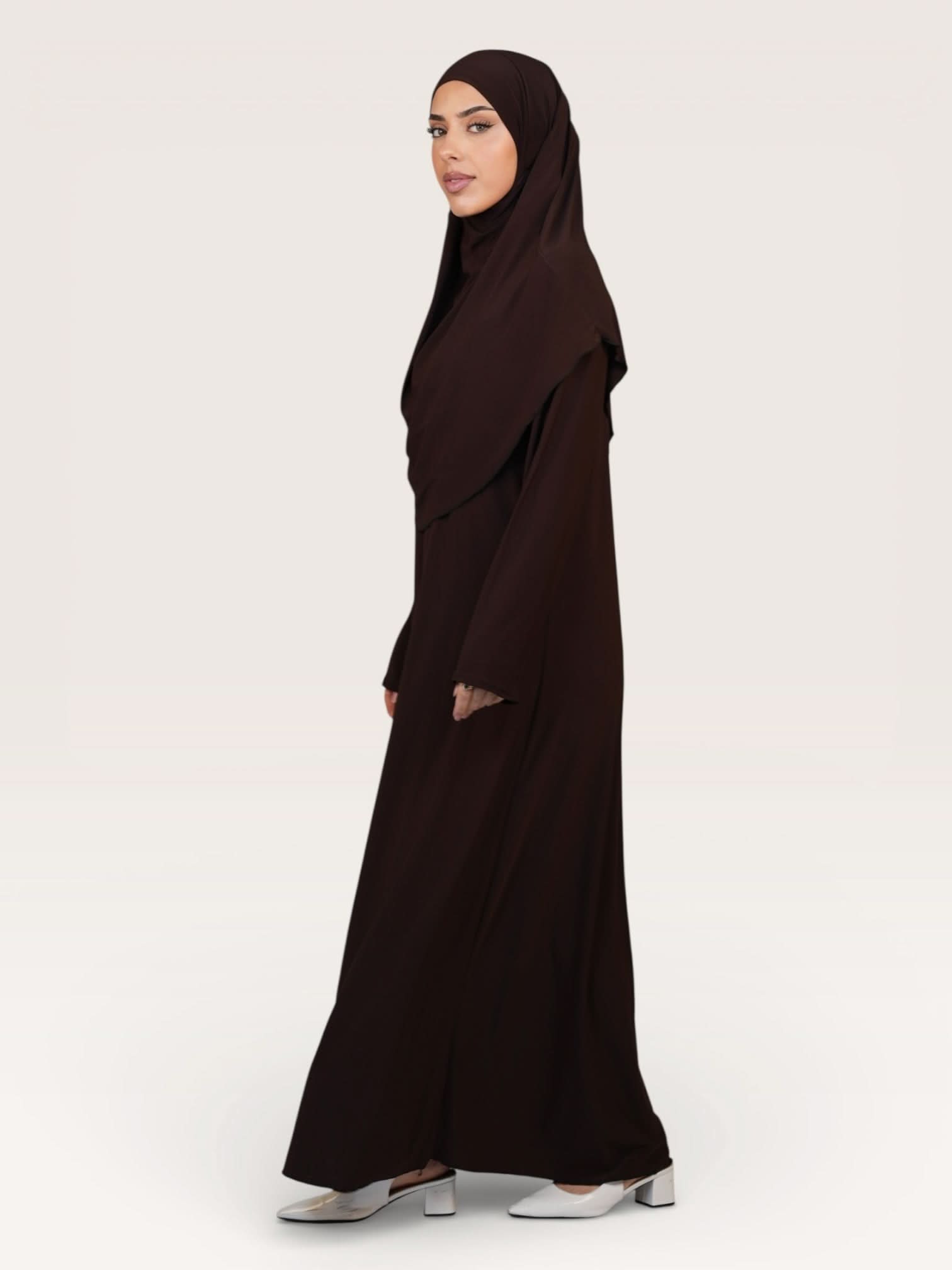 prayer dress premium jersey - espresso - Losyana.Shop
