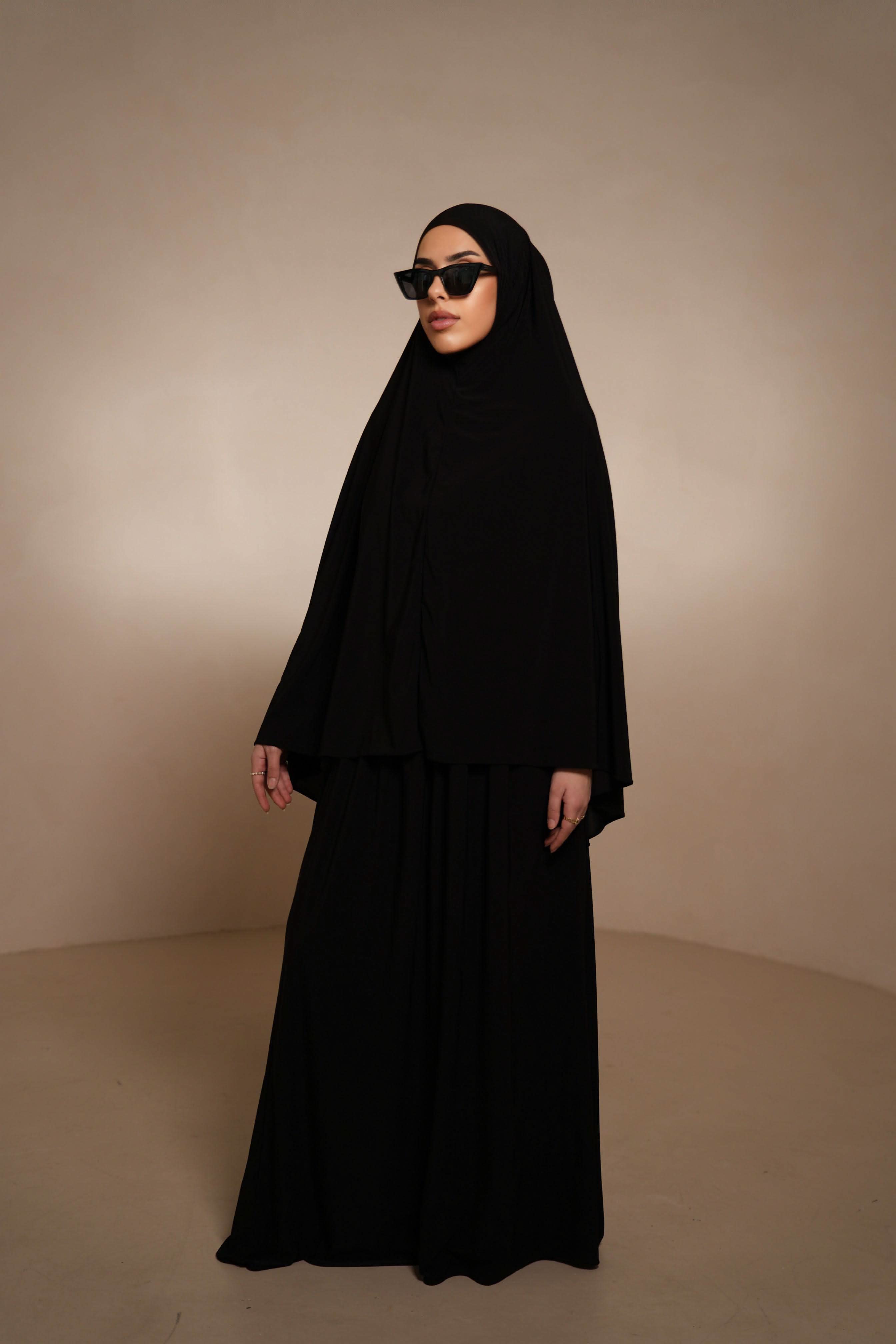 Premium Khimar Set - black - Losyana.Shop