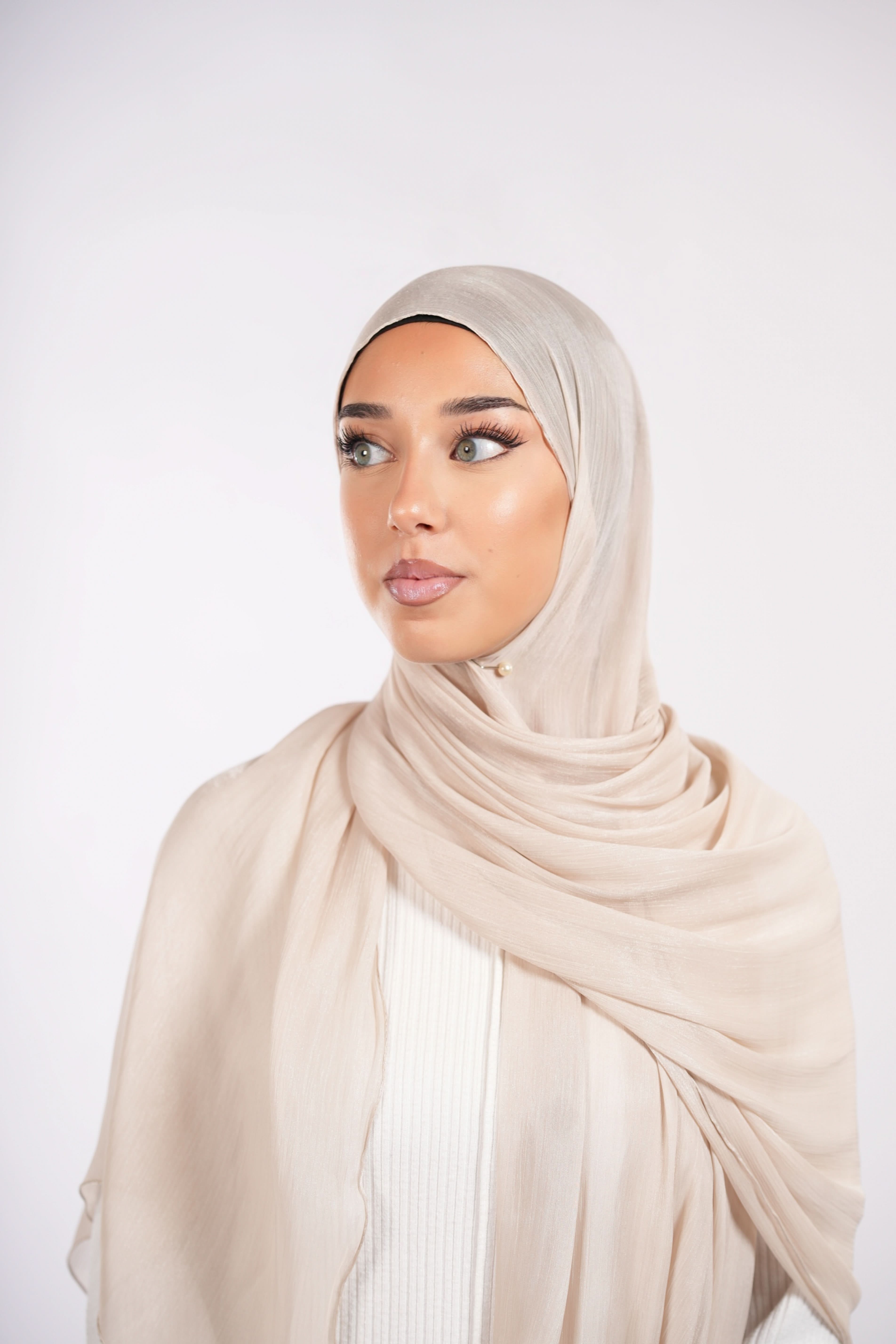 Organza Hijab - Beige - Losyana.Shop