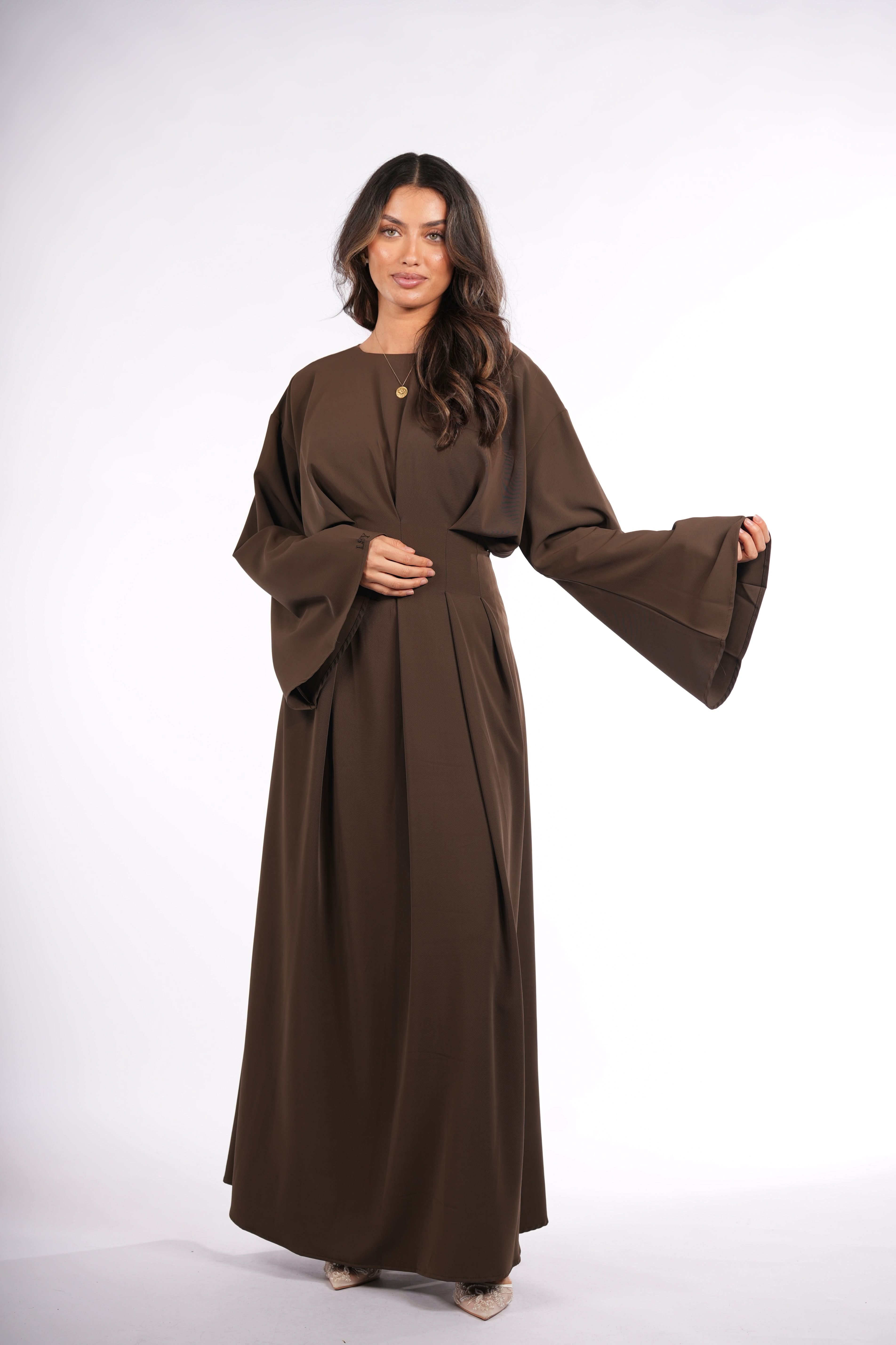 the corset dress - espresso - Losyana.Shop