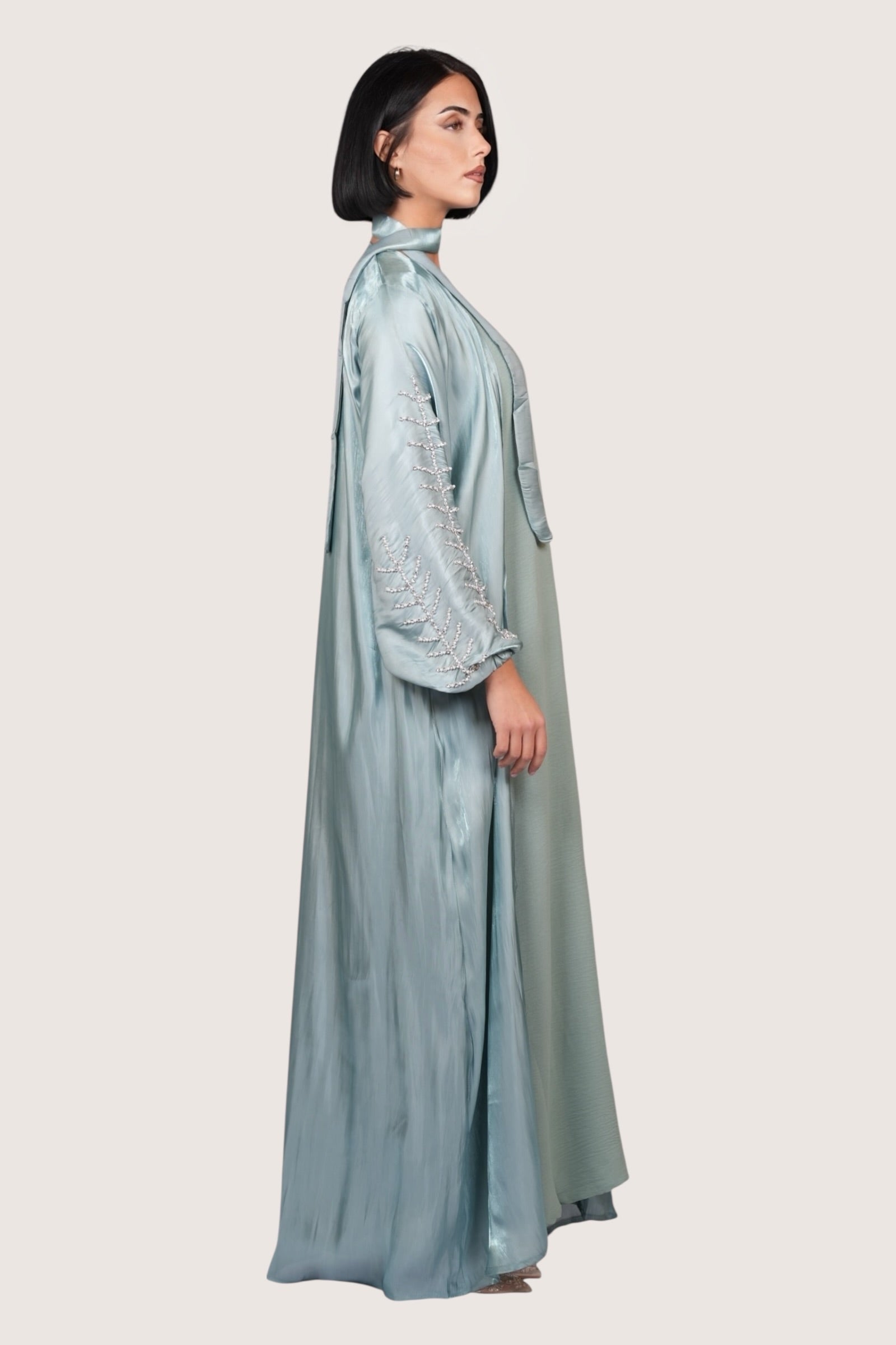 Pearl Abaya - light blue