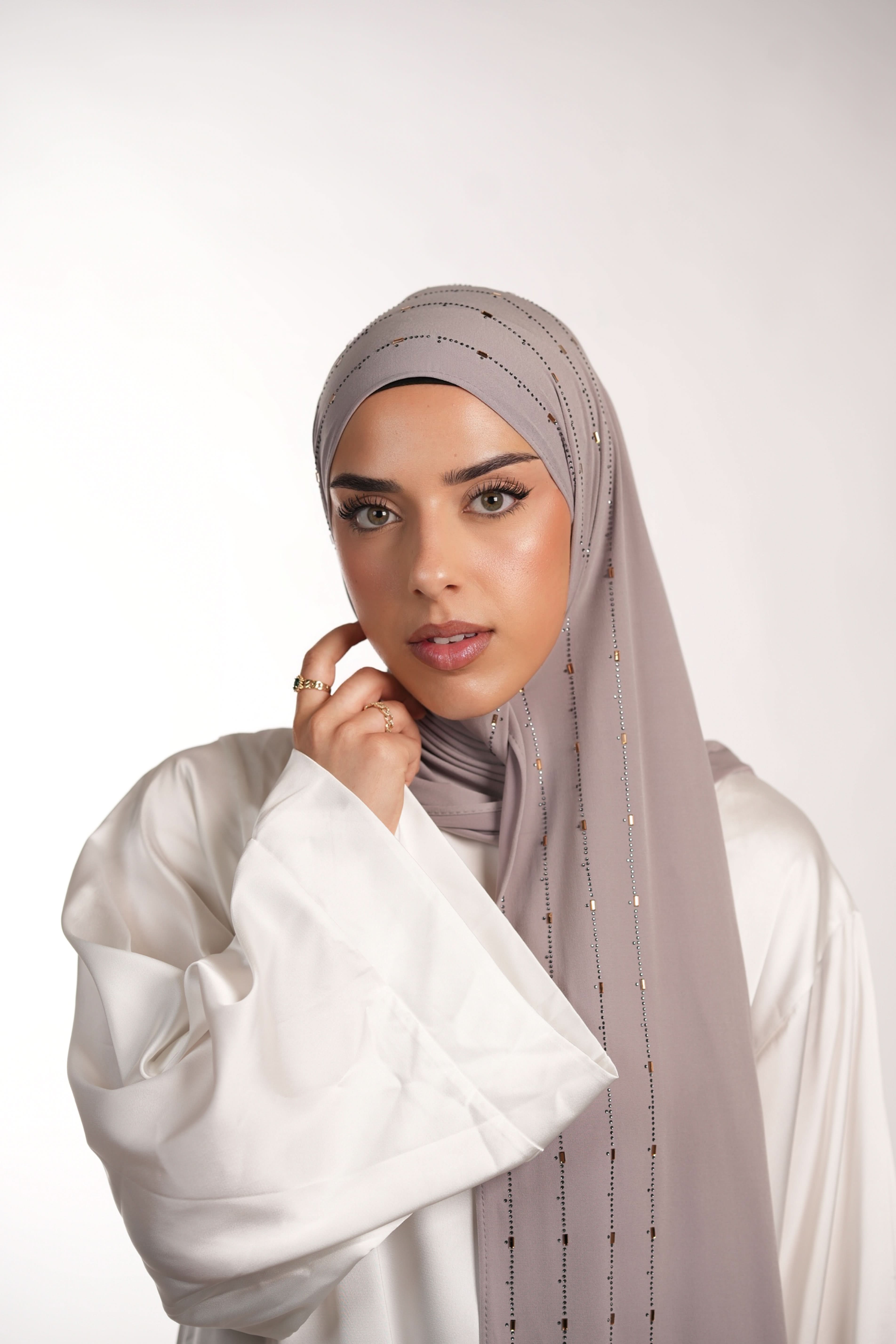 Premium Jersey Strass - bone - Losyana.Shop