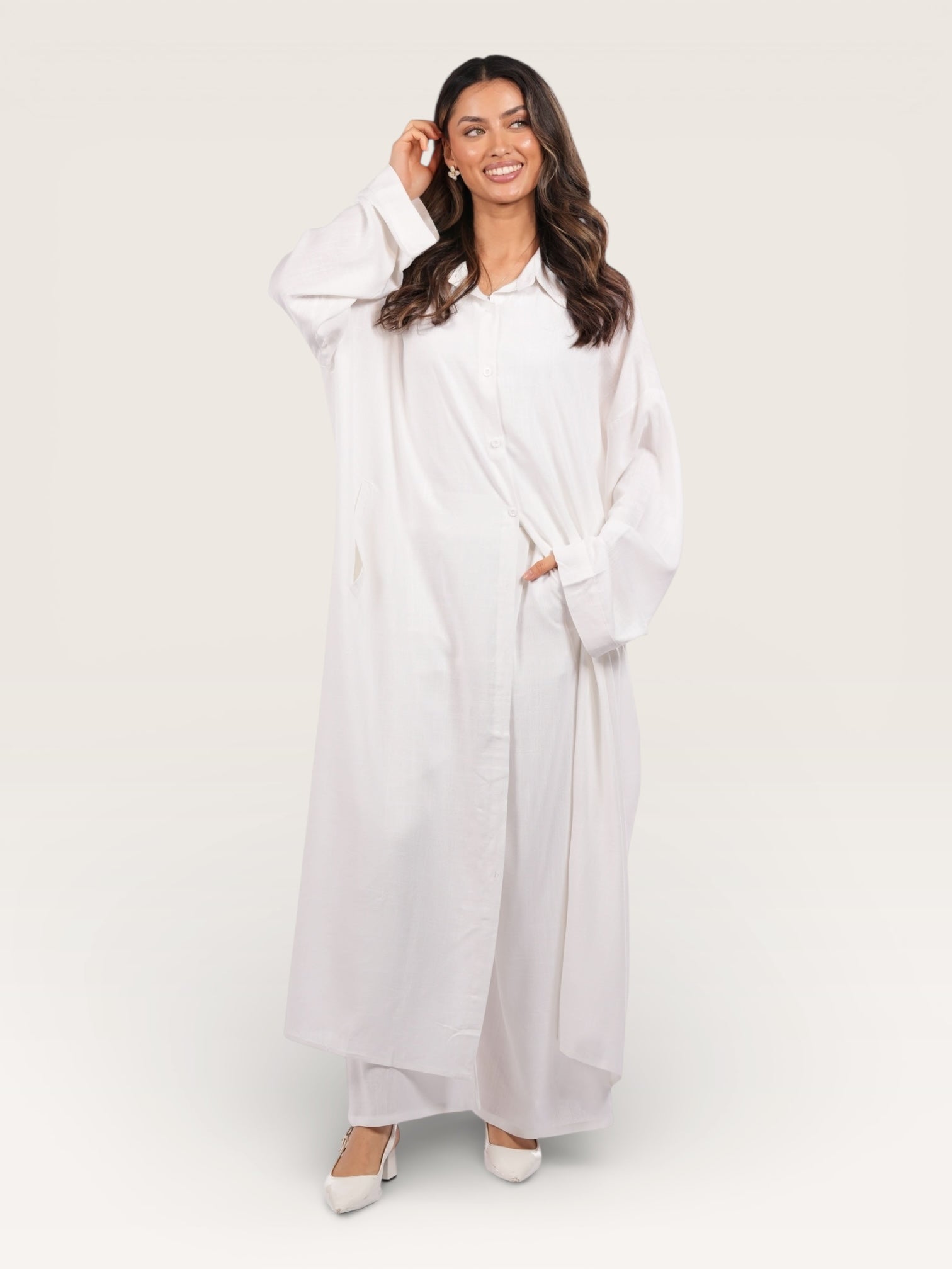 PALMA LINEN SET - WHITE