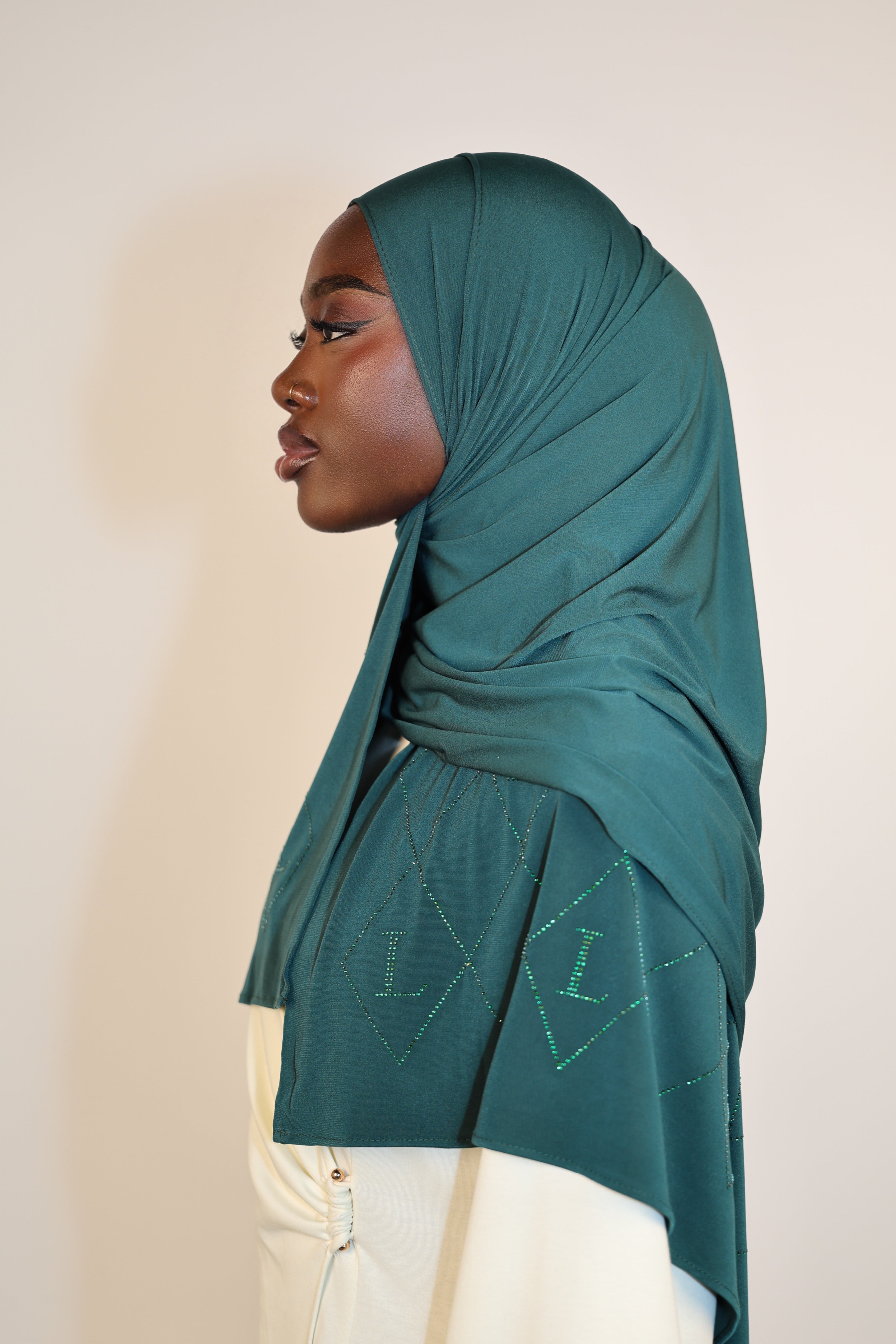 Premium Jersey Strass “L” - royal green