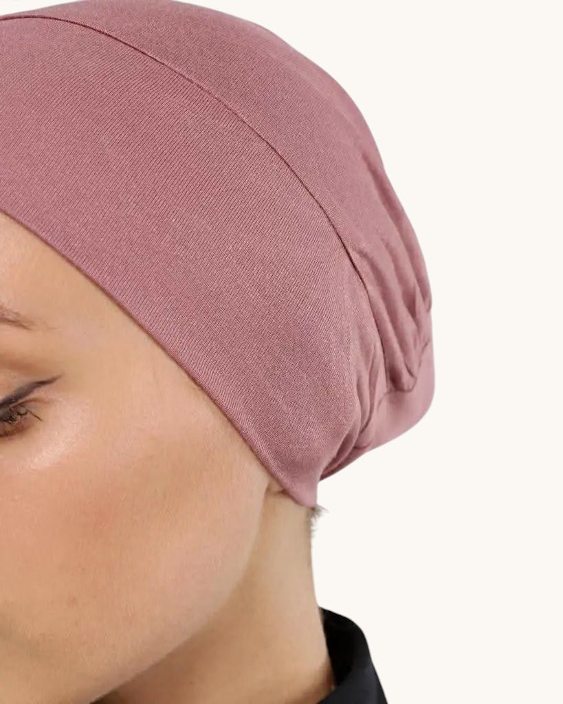 LOSYANA bone coloured closed fold underscarf made from soft comfortable fabric for hijab wearers